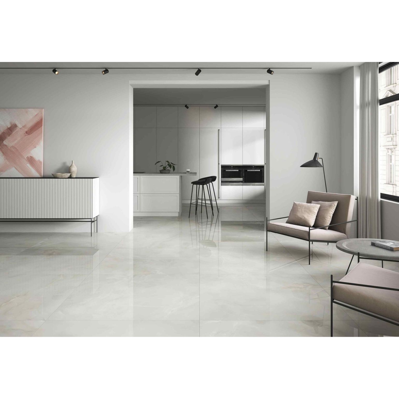 Керамогранит Azuvi (Азуви) Onyx White Polished 60х120 см