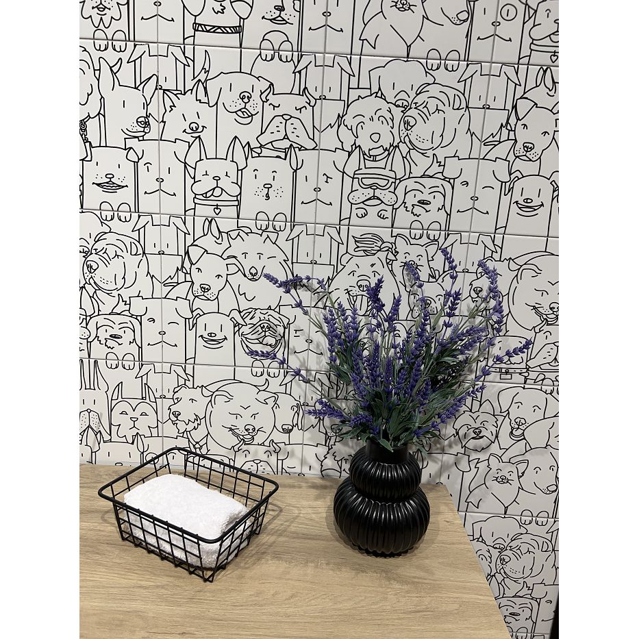 Керамогранит Codicer Oh My Dog White 25x25 см