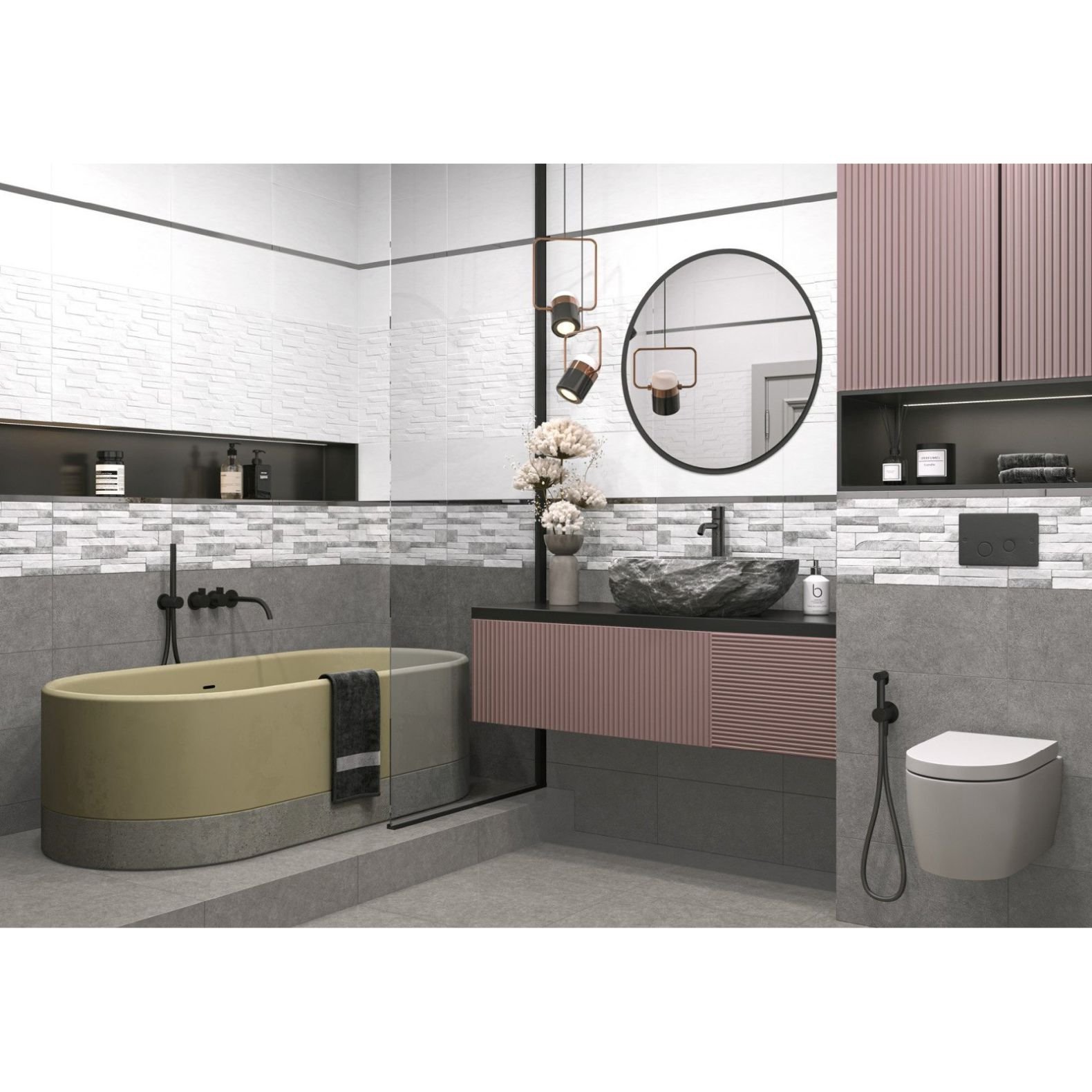 Плитка облицовочная Alma Ceramica (Альма Керамика) Discover рельефная 24,9х50 см TWU2550DCV70