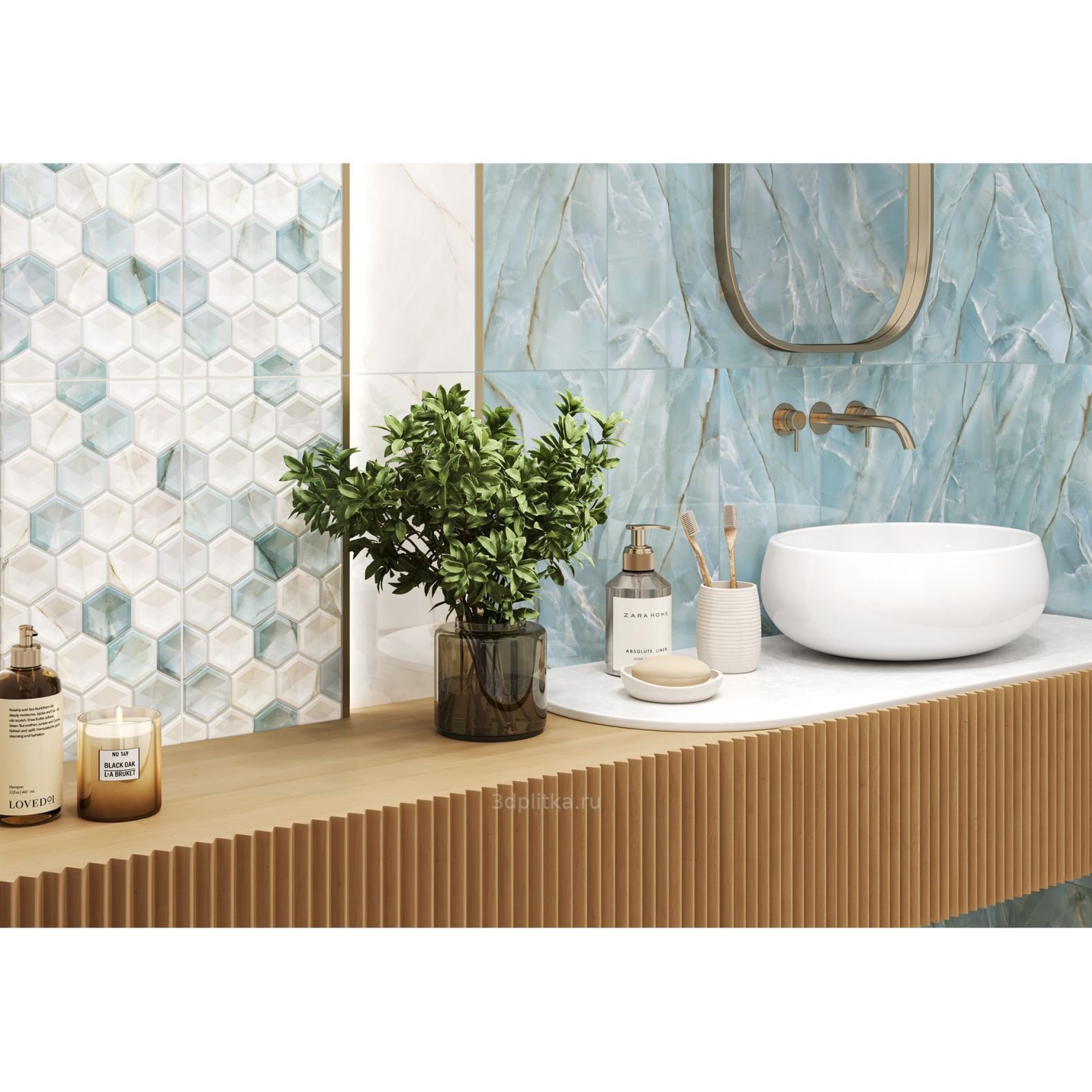 Плитка облицовочная Alma Ceramica (Альма Керамика) Maritime рельефная 24,9х50 см TWU2550MRM16