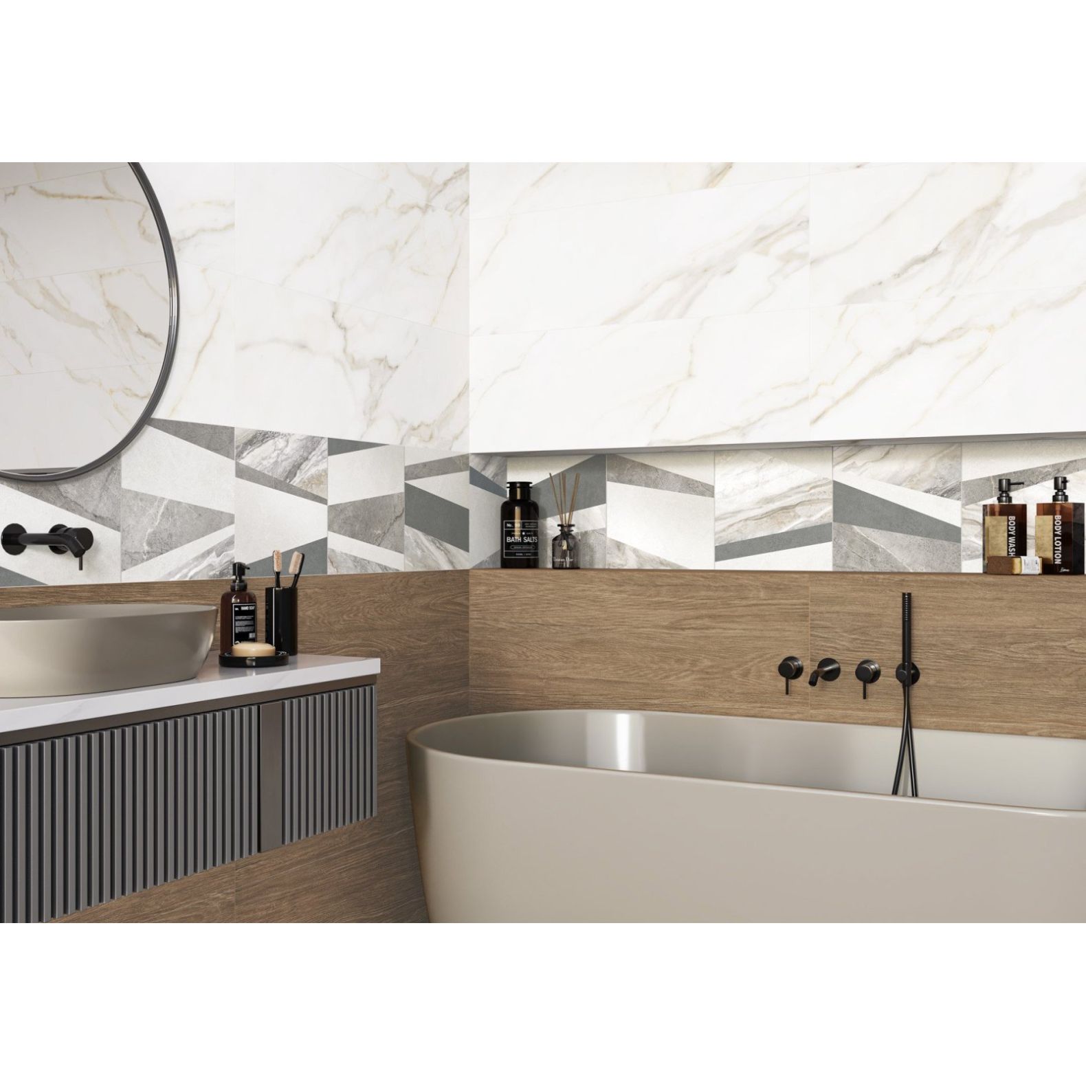 Плитка облицовочная Alma Ceramica (Алма Керамика) Anturin матовая 30x90x0,85 см, TWU3090ATU04R