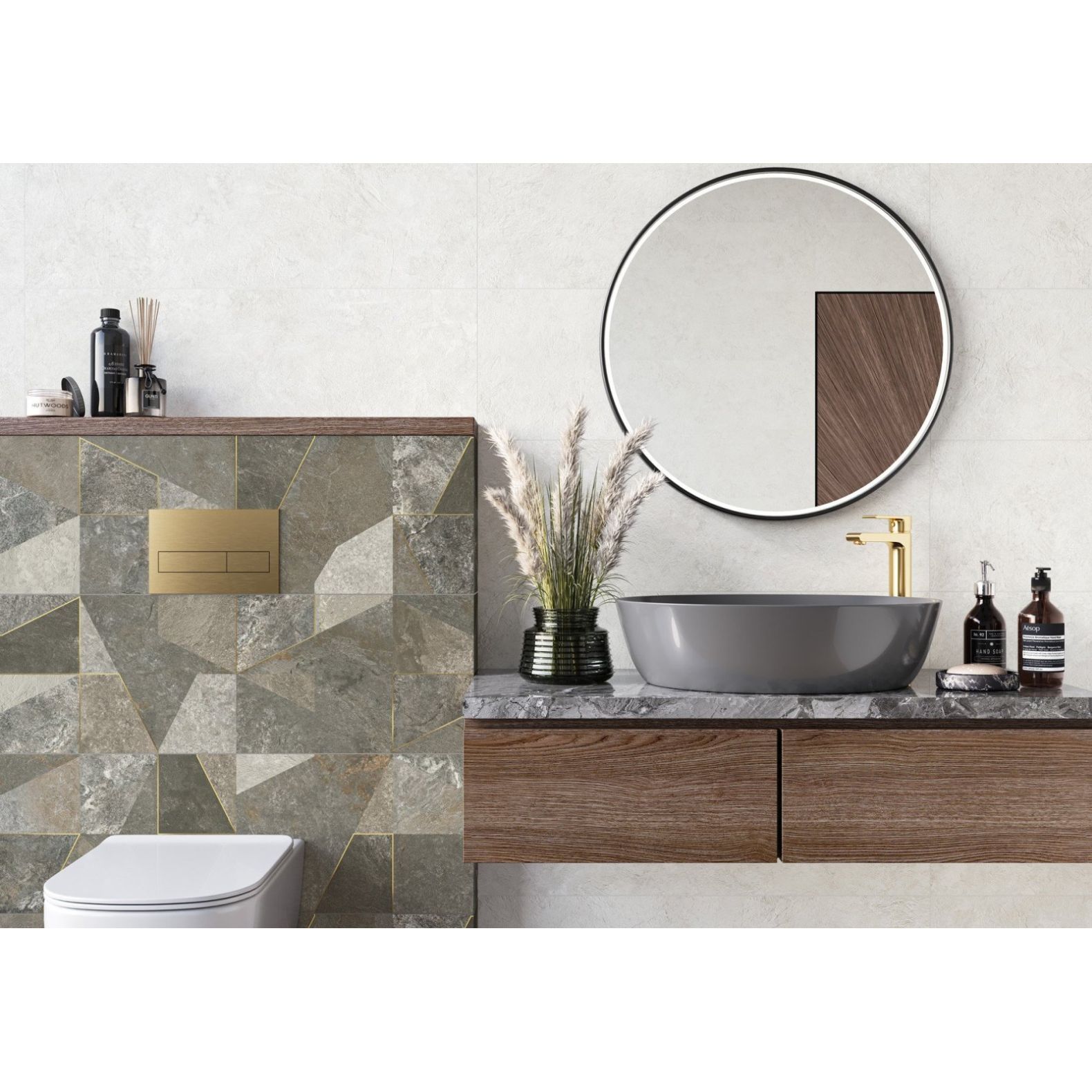 Плитка облицовочная Alma Ceramica (Алма Керамика) Land матовая 30x90x0,85 см, TWU3090LAN74R