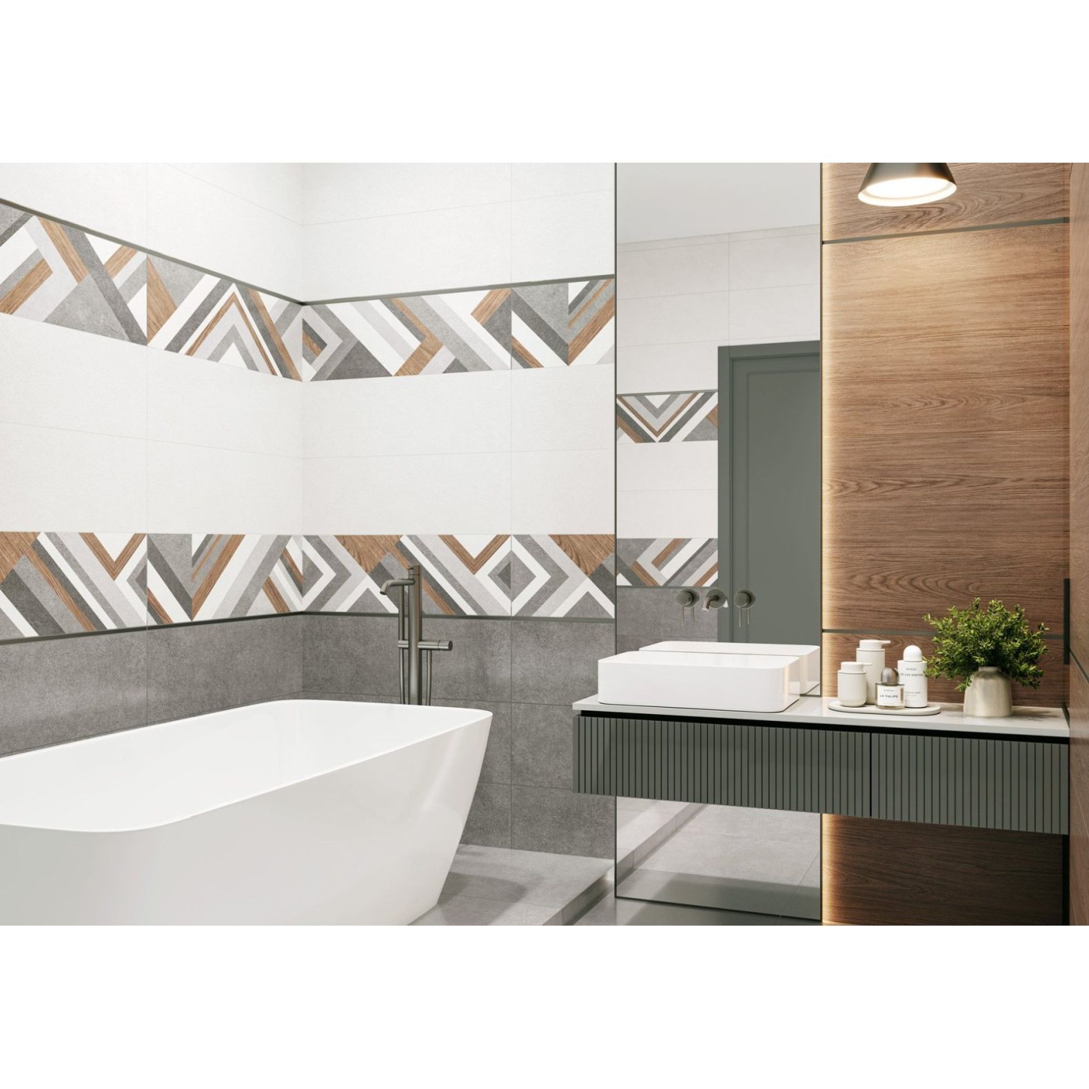 Плитка облицовочная Alma Ceramica (Алма Керамика) Stereo матовая 30x90x0,85 см, TWU3090STO07R