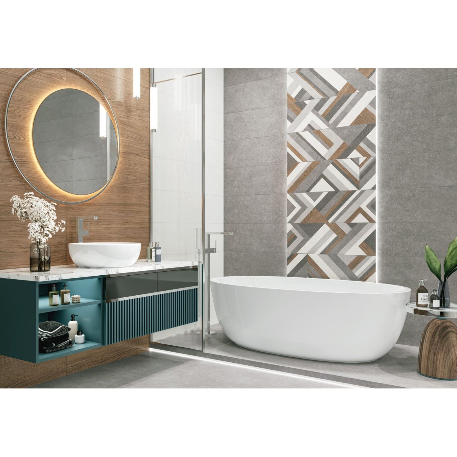 Плитка облицовочная Alma Ceramica (Алма Керамика) Stereo матовая 30x90x0,85 см, TWU3090STO74R