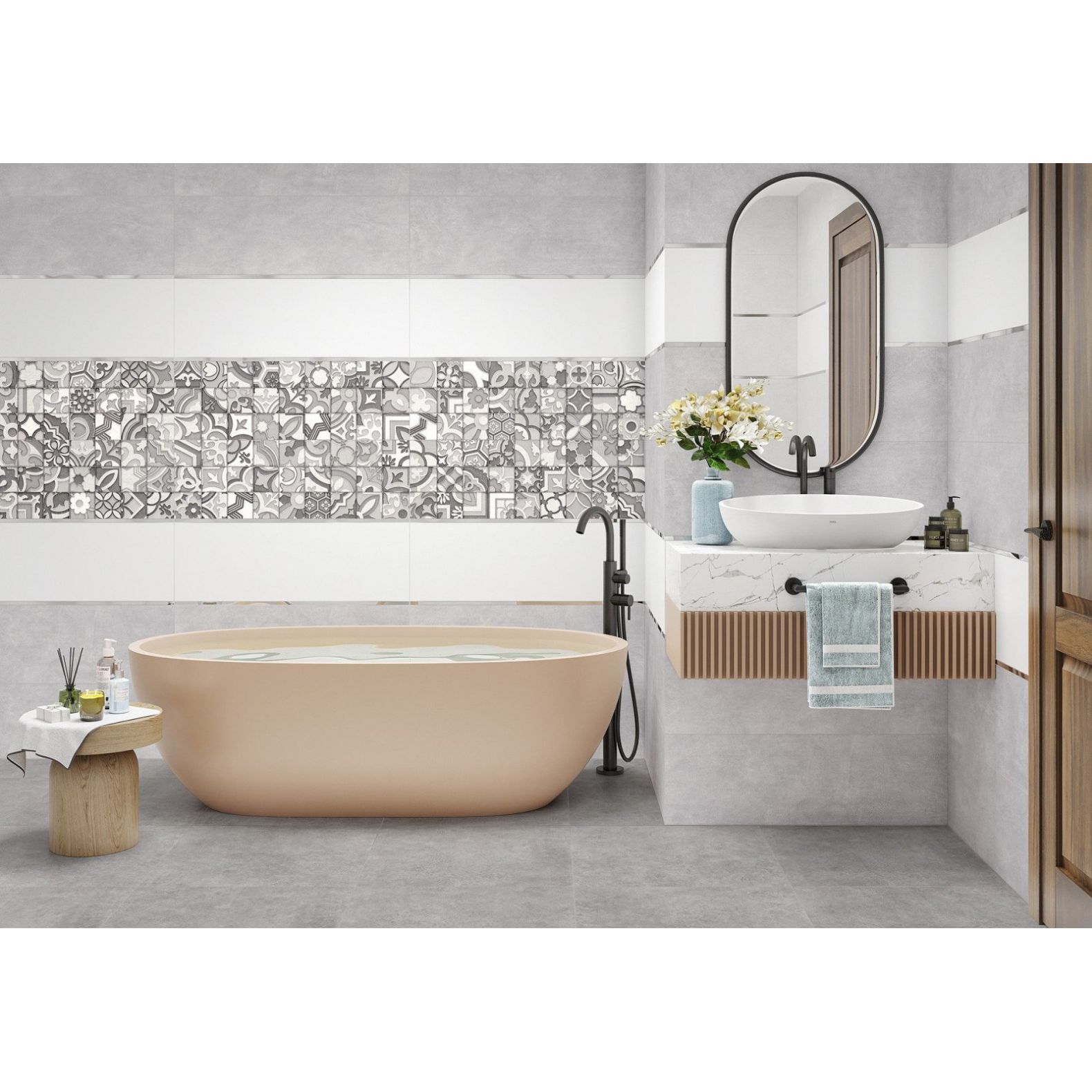 Плитка облицовочная Alma Ceramica (Алма Керамика) Velvet матовая 30x90x1,05 см, TWU93VLT17R