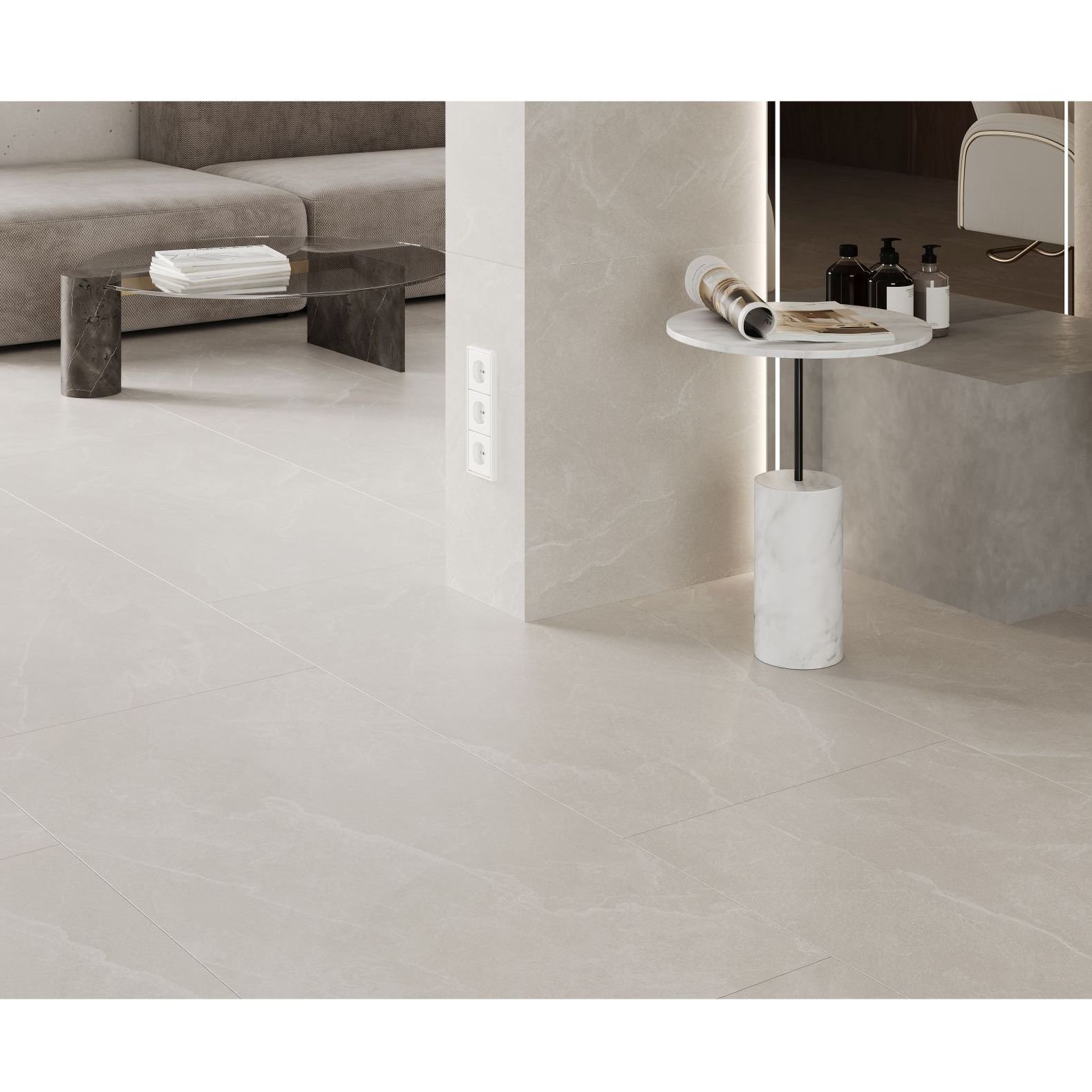 Керамогранит Laparet (Лапарет) Archie Bianco Pro серый 60х120 см матовый R10GR STR