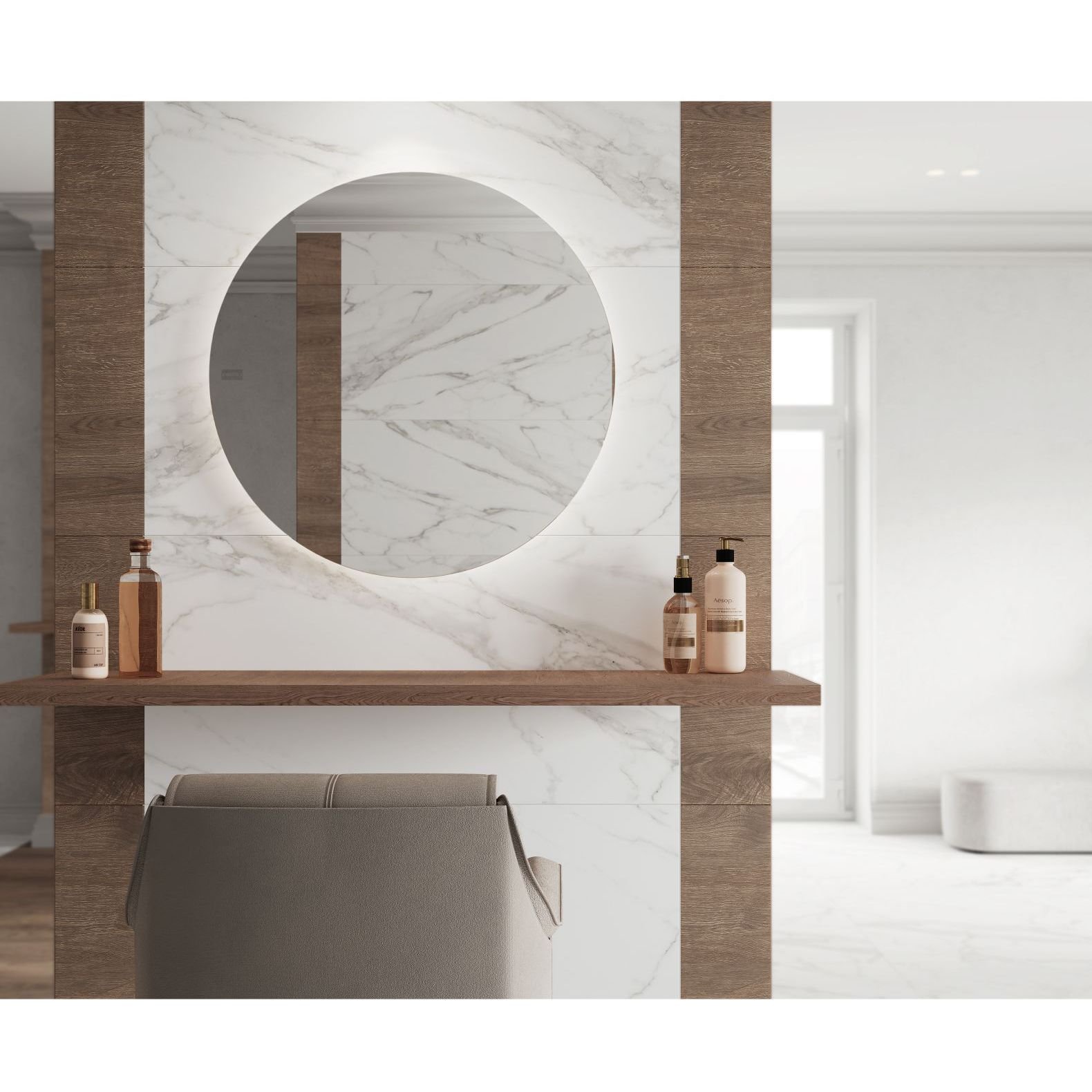 Керамогранит Laparet (Лапарет) Calacatta Bianco Pro белый 60х120 см матовый R10GR CB