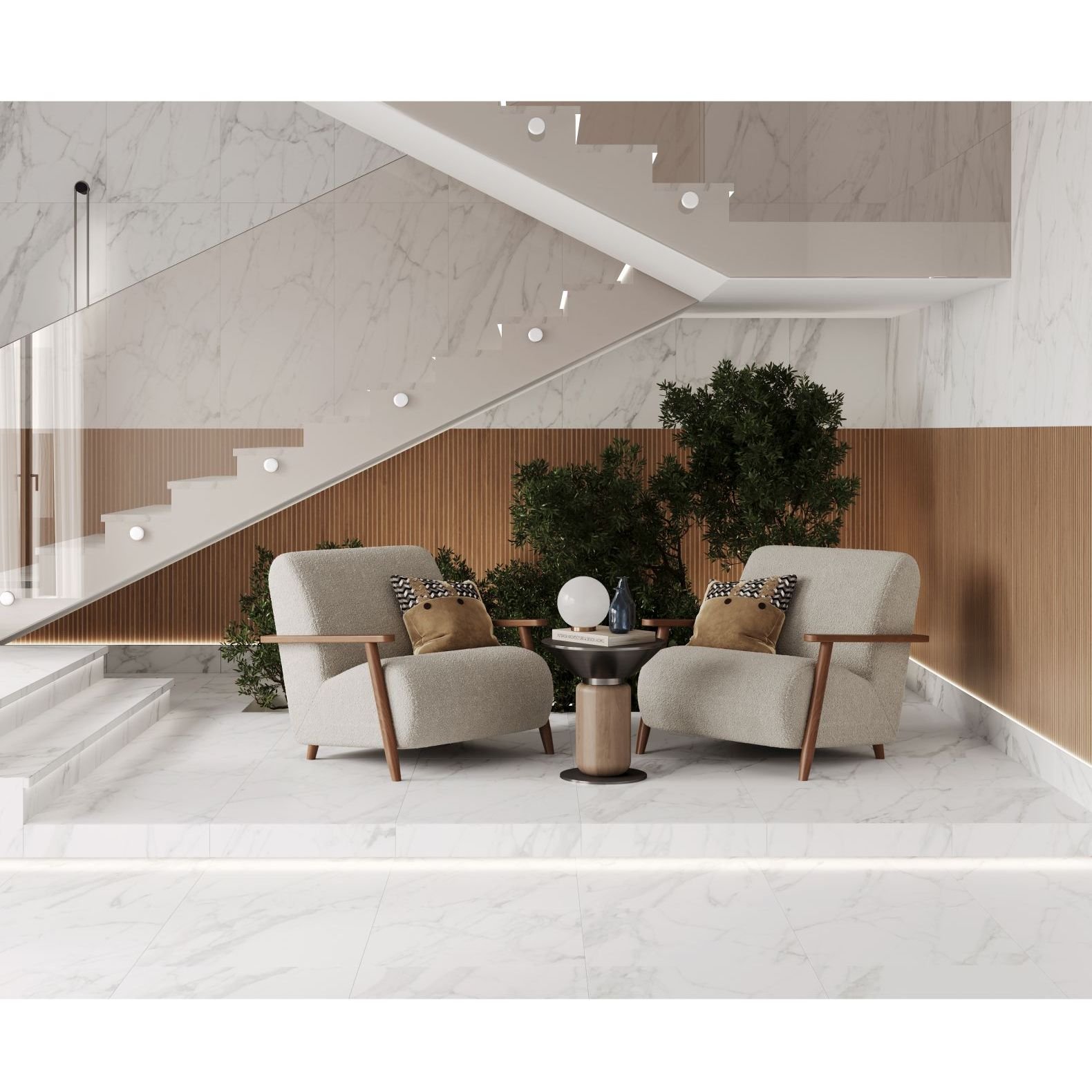 Керамогранит Laparet (Лапарет) Calacatta Bianco Pro белый 80х80 см матовый R10GR