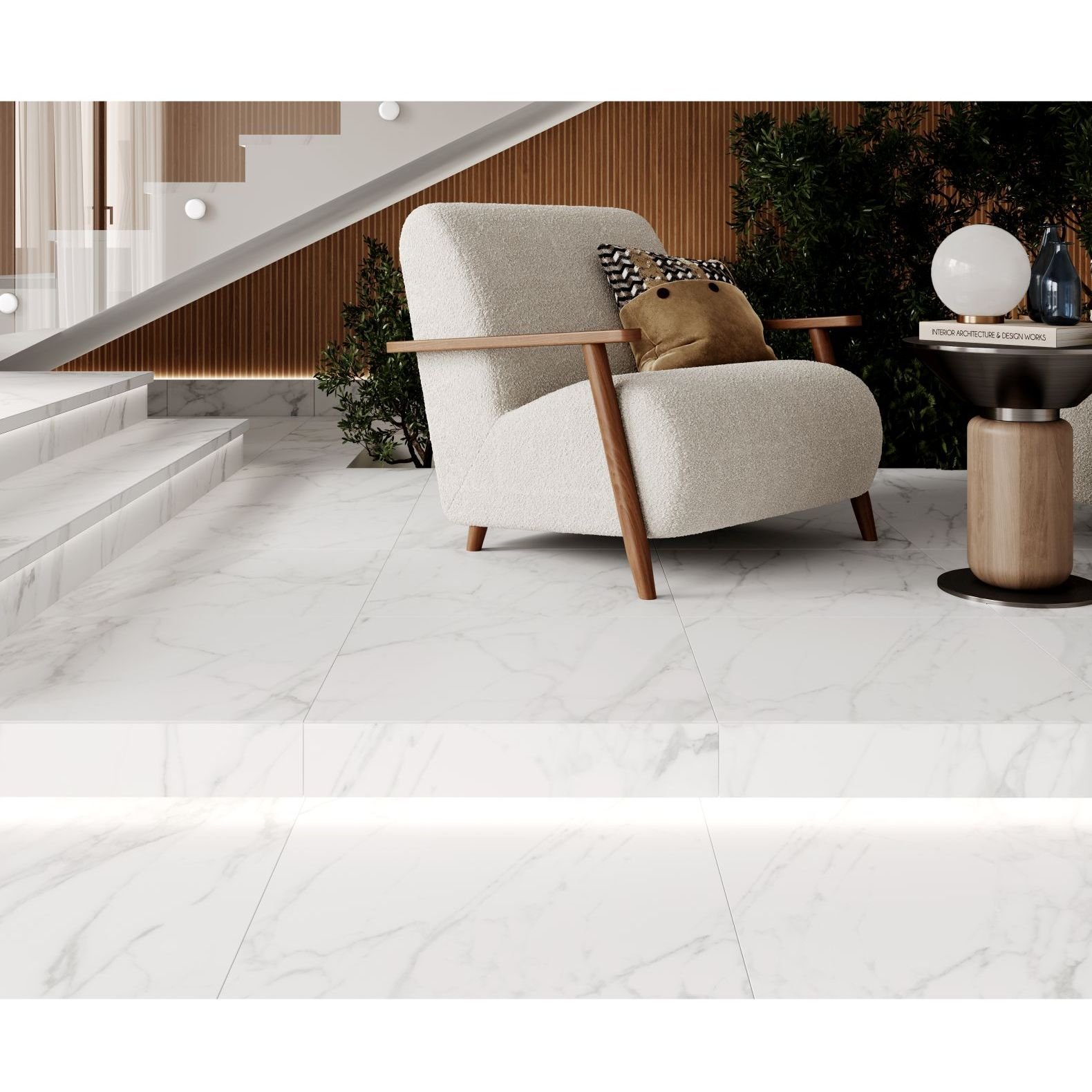 Керамогранит Laparet (Лапарет) Calacatta Bianco Pro белый 80х80 см матовый R10GR