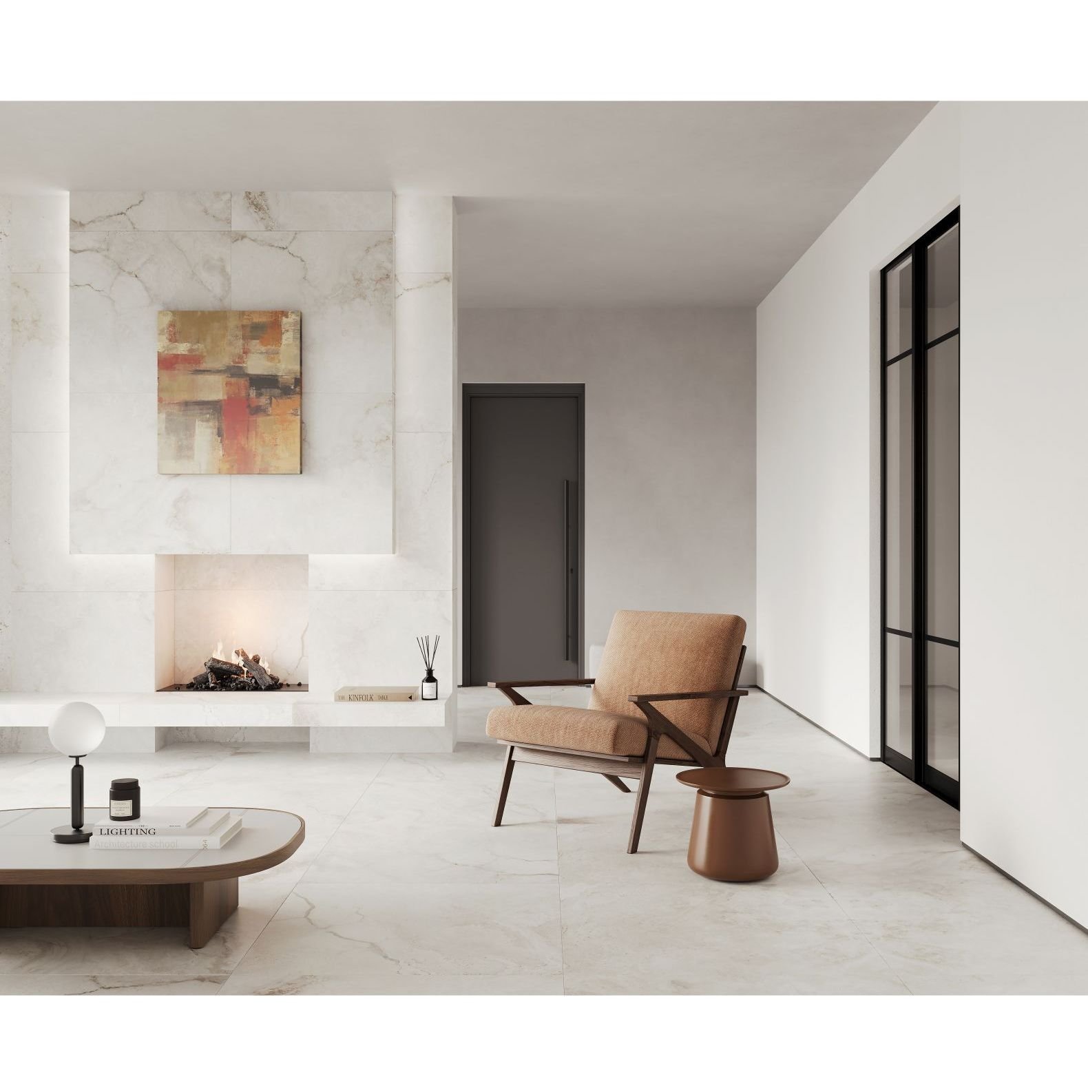 Керамогранит Laparet (Лапарет) Mystic Blanco серый 80х80 см матовый карвинг