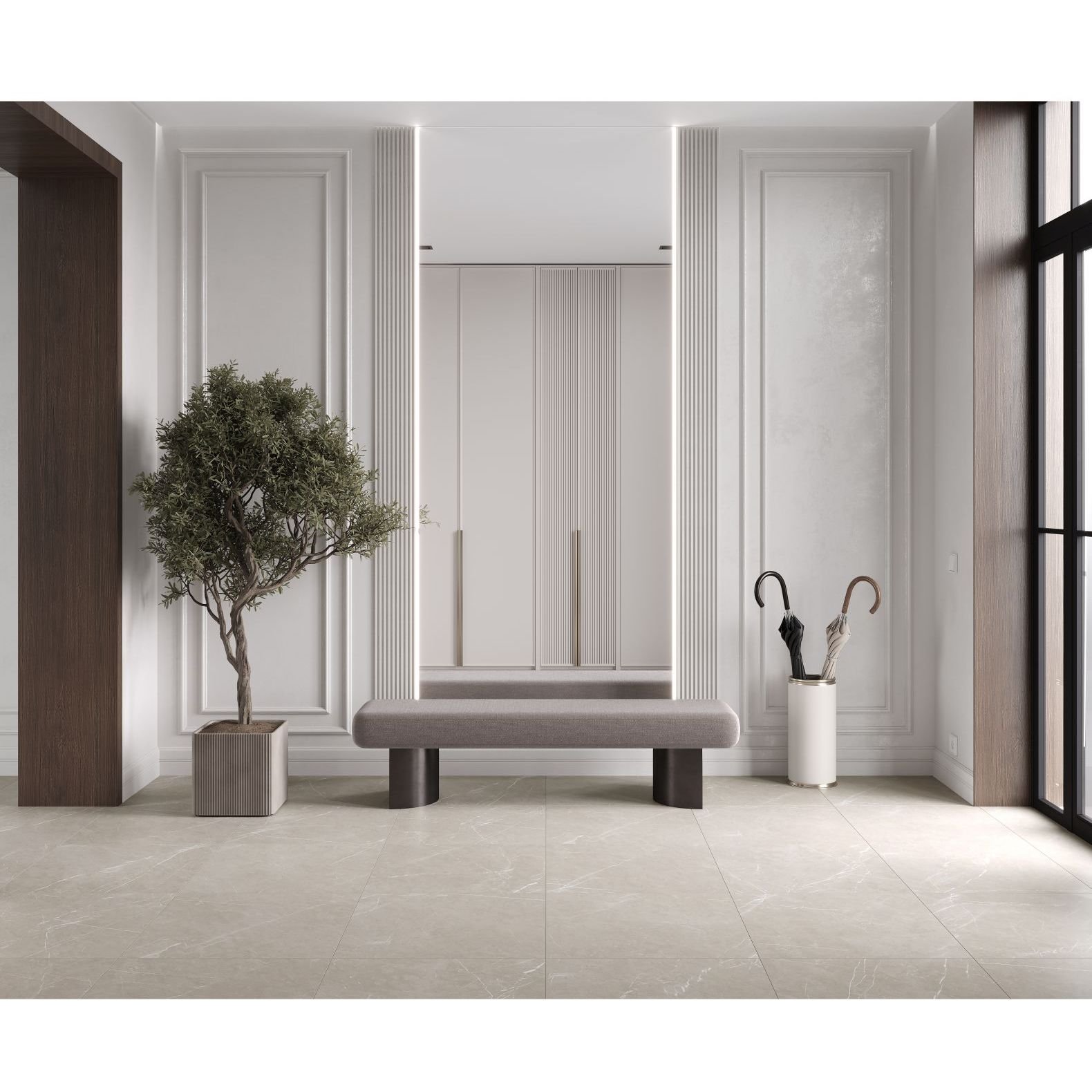 Керамогранит Laparet Pietra Grigio светло-коричневый 60х60 см матовый карвинг