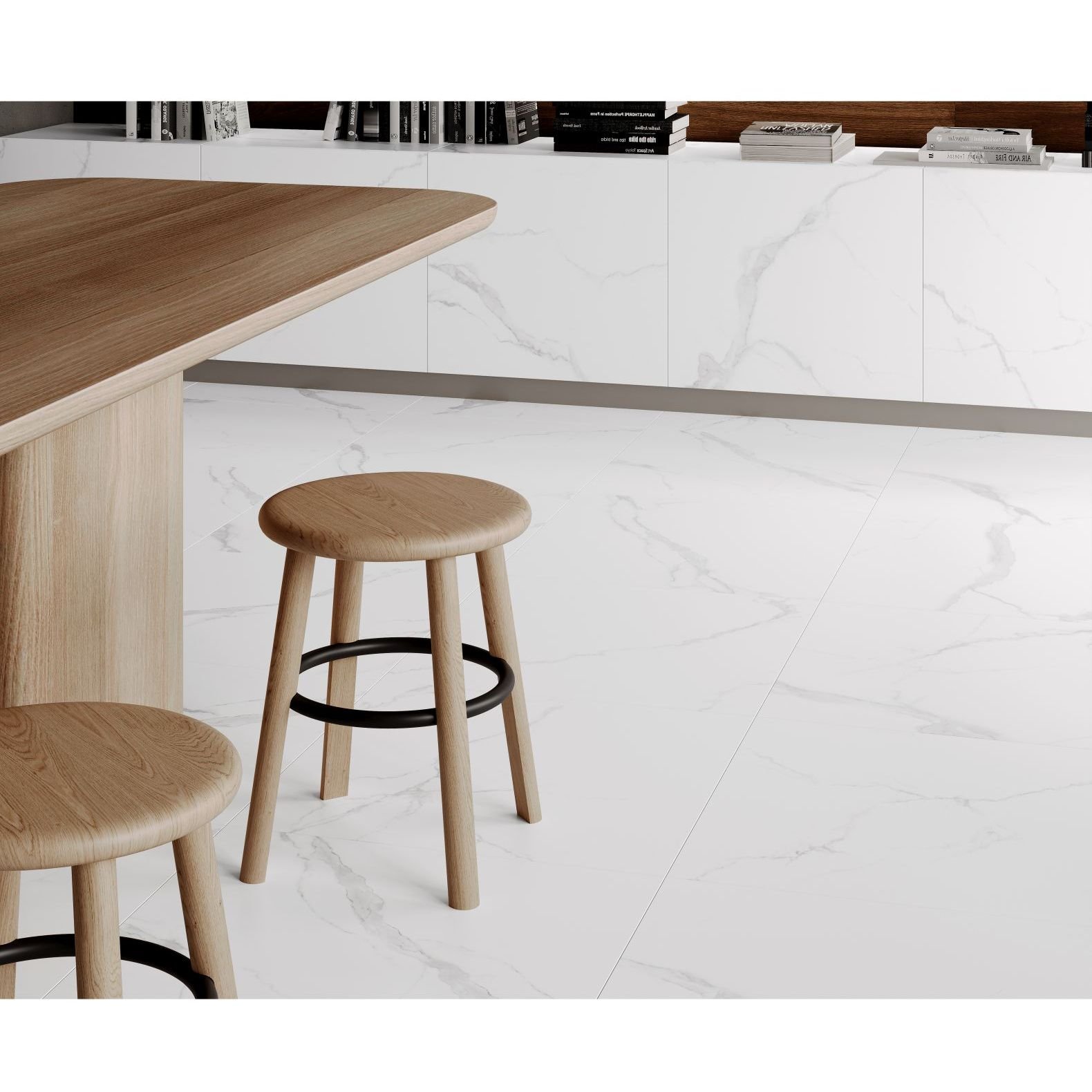 Керамогранит Laparet (Лапарет) Statuario White Pro белый 60х120 см матовый R10GR CB