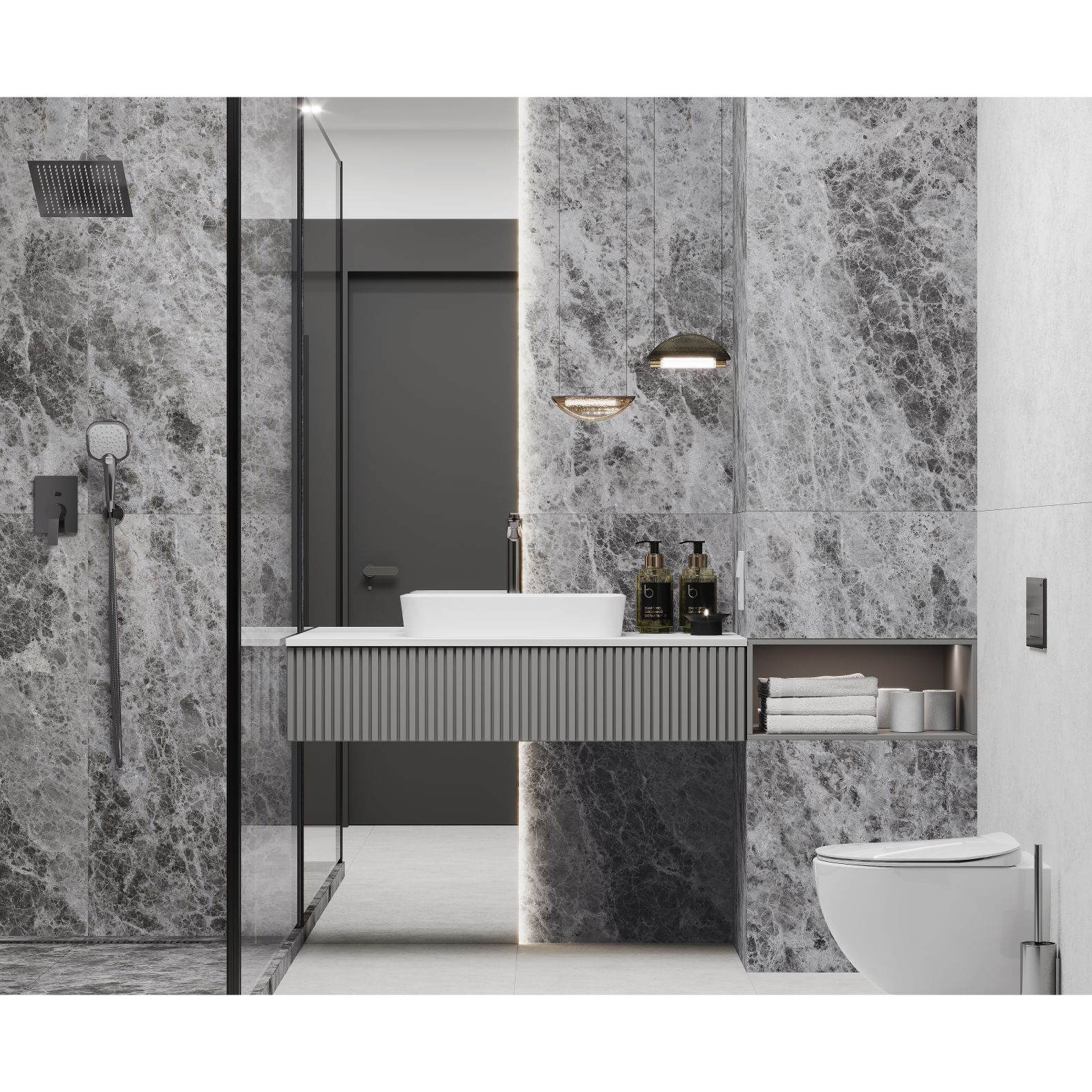 Керамогранит Laparet (Лапарет) Bohemian Ash тёмно-серый 59,5х119,1 см матовый карвинг, LP6012G0111R