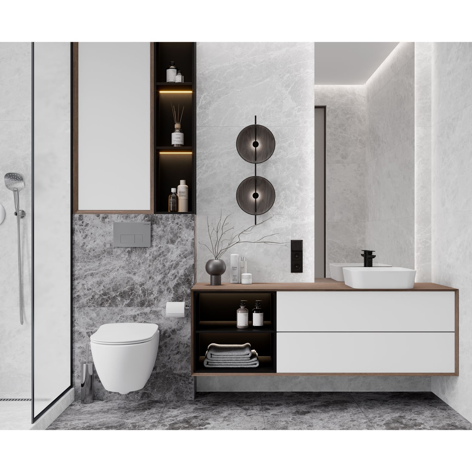 Керамогранит Laparet (Лапарет) Bohemian Grigio серый 59,5х119,1 см матовый карвинг, LP6012G0101R
