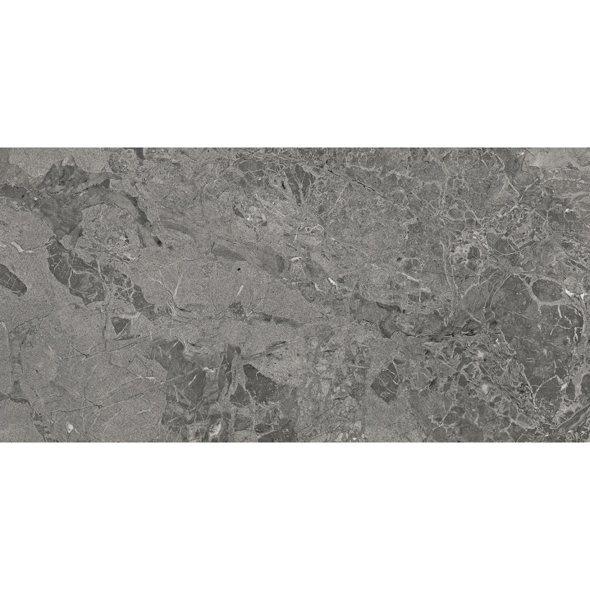 Керамогранит Laparet (Лапарет) Brecia Adonis Dark темно-серый 60x120 см полированный