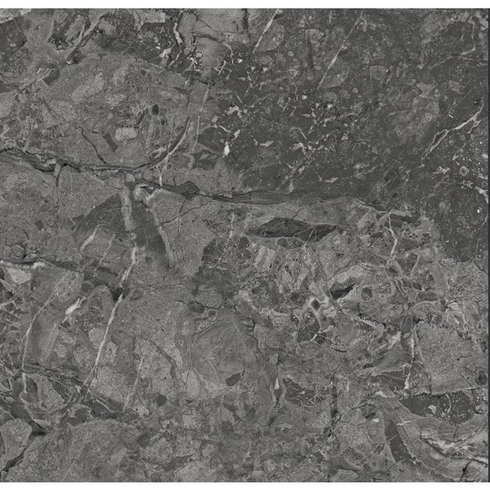 Керамогранит Laparet (Лапарет) Brecia Adonis Dark темно-серый 60x60 см полированный