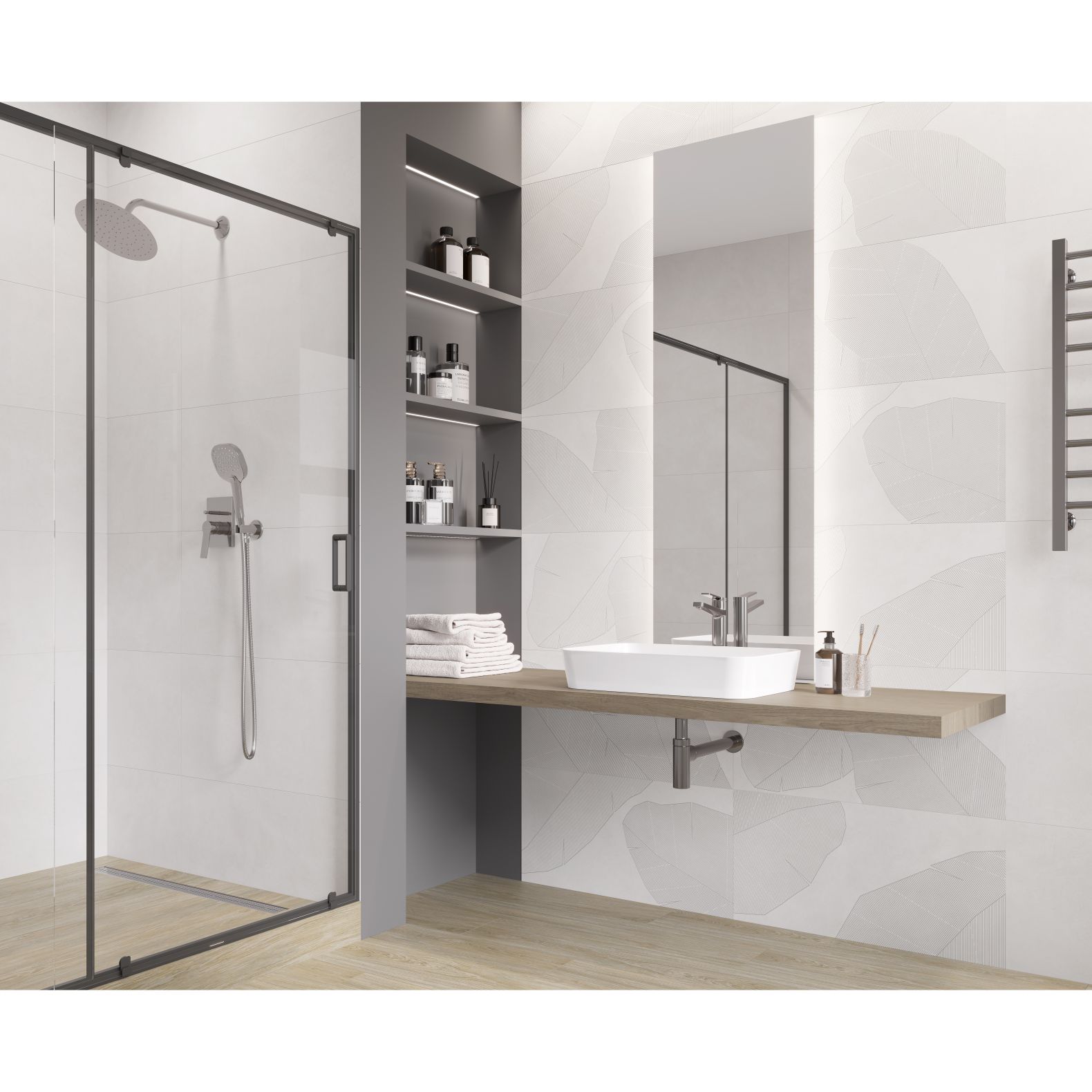 Декор Laparet (Лапарет) Караван бланко 40х80 см матовый обрезной, OSA36848038R