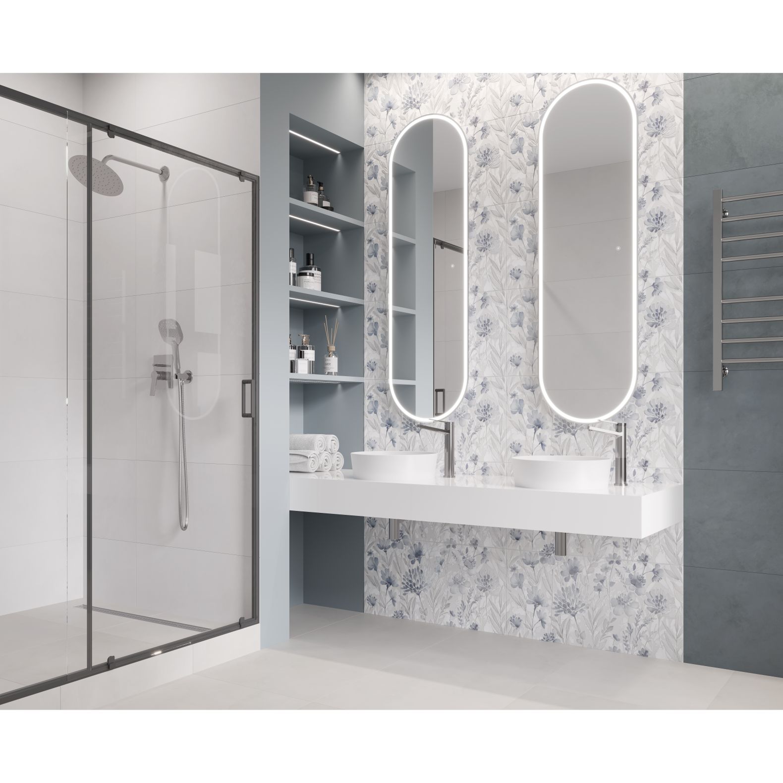 Декор Laparet (Лапарет) Акварель бланко 40х80 см матовый обрезной, VTA65948018R
