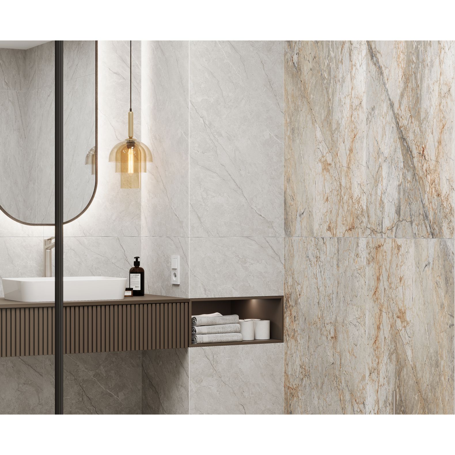 Керамогранит Laparet (Лапарет) Mountain Shine серый 60х120 см лаппатированный шайн
