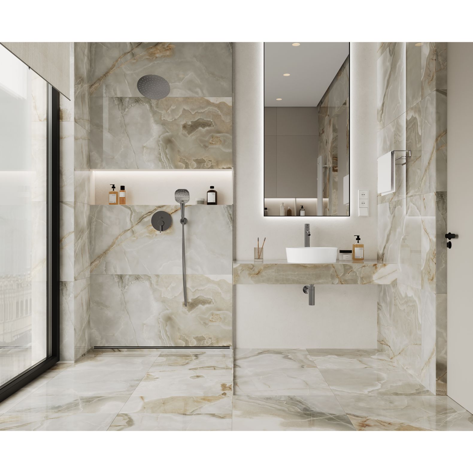 Керамогранит Laparet (Лапарет) Onyx Newest бежевый 60х60 см полированный