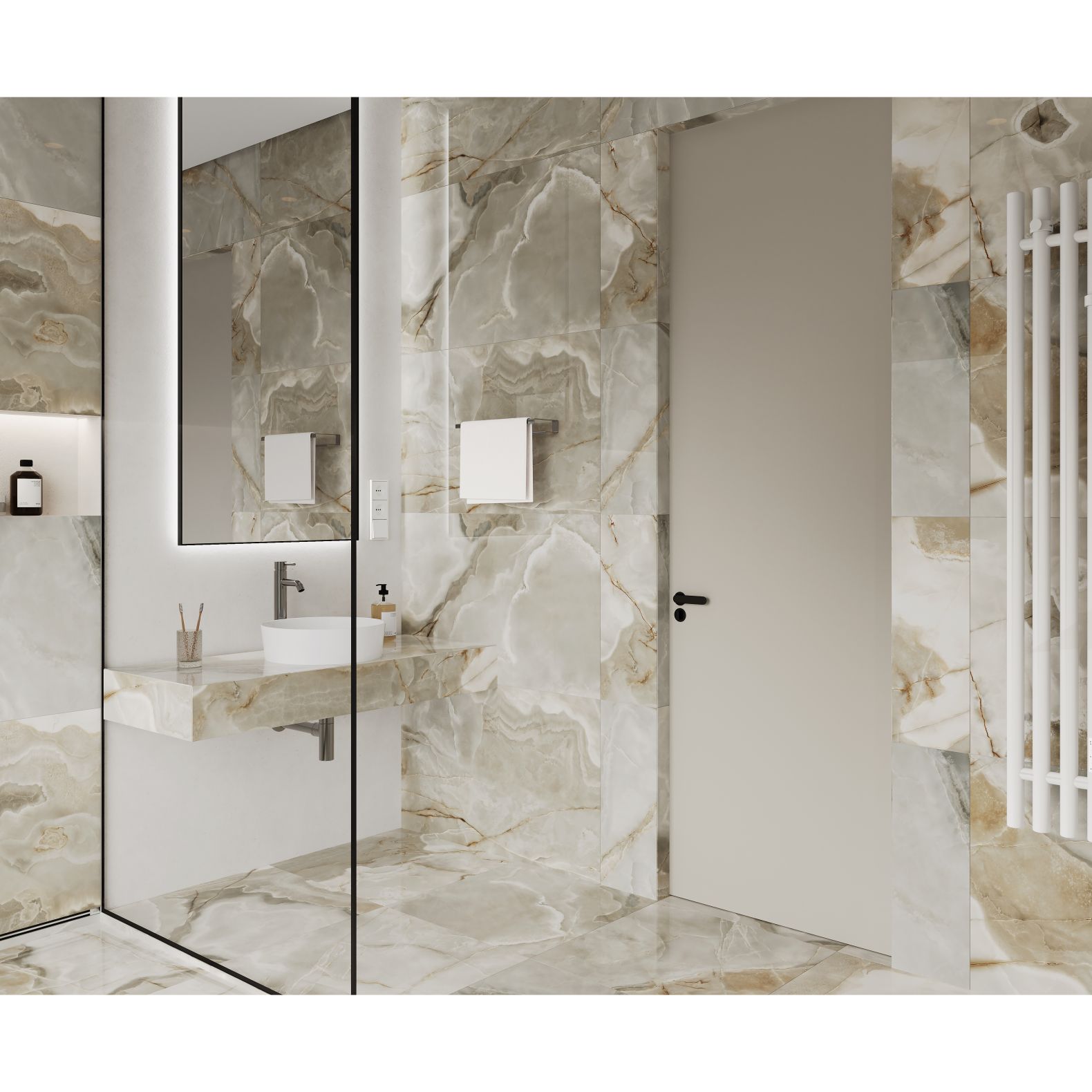 Керамогранит Laparet (Лапарет) Onyx Newest бежевый 60х60 см полированный