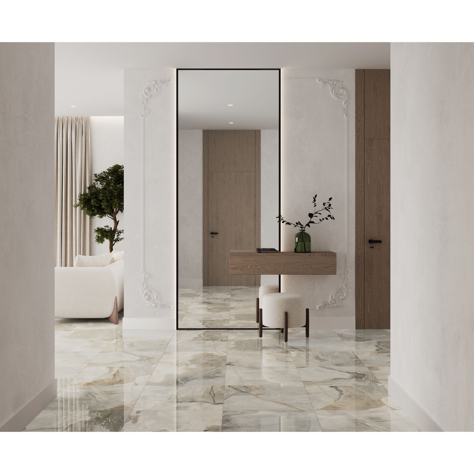 Керамогранит Laparet (Лапарет) Onyx Newest бежевый 60х60 см полированный