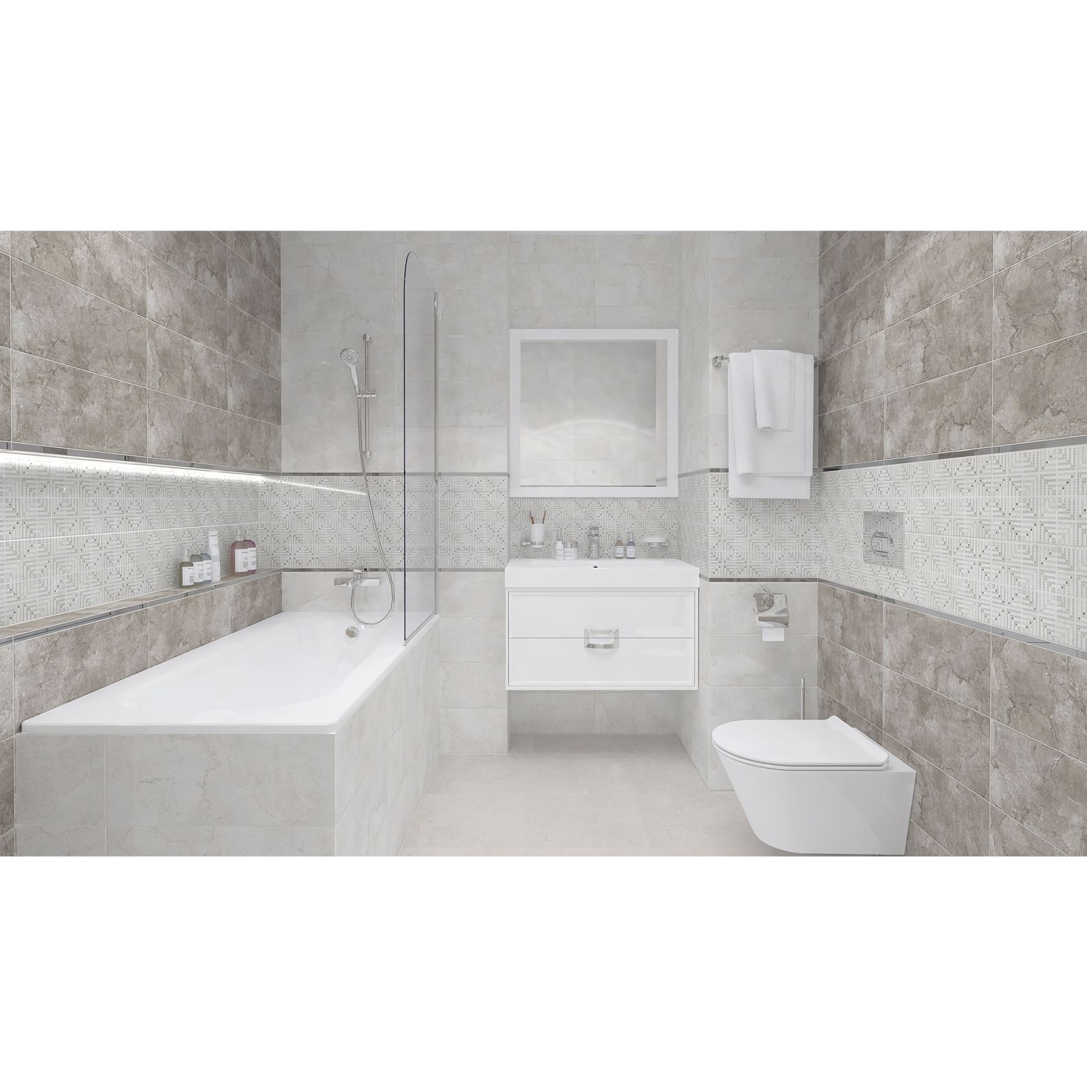 Керамическая плитка Laparet (Лапарет) Savia бежевый 20х50 см