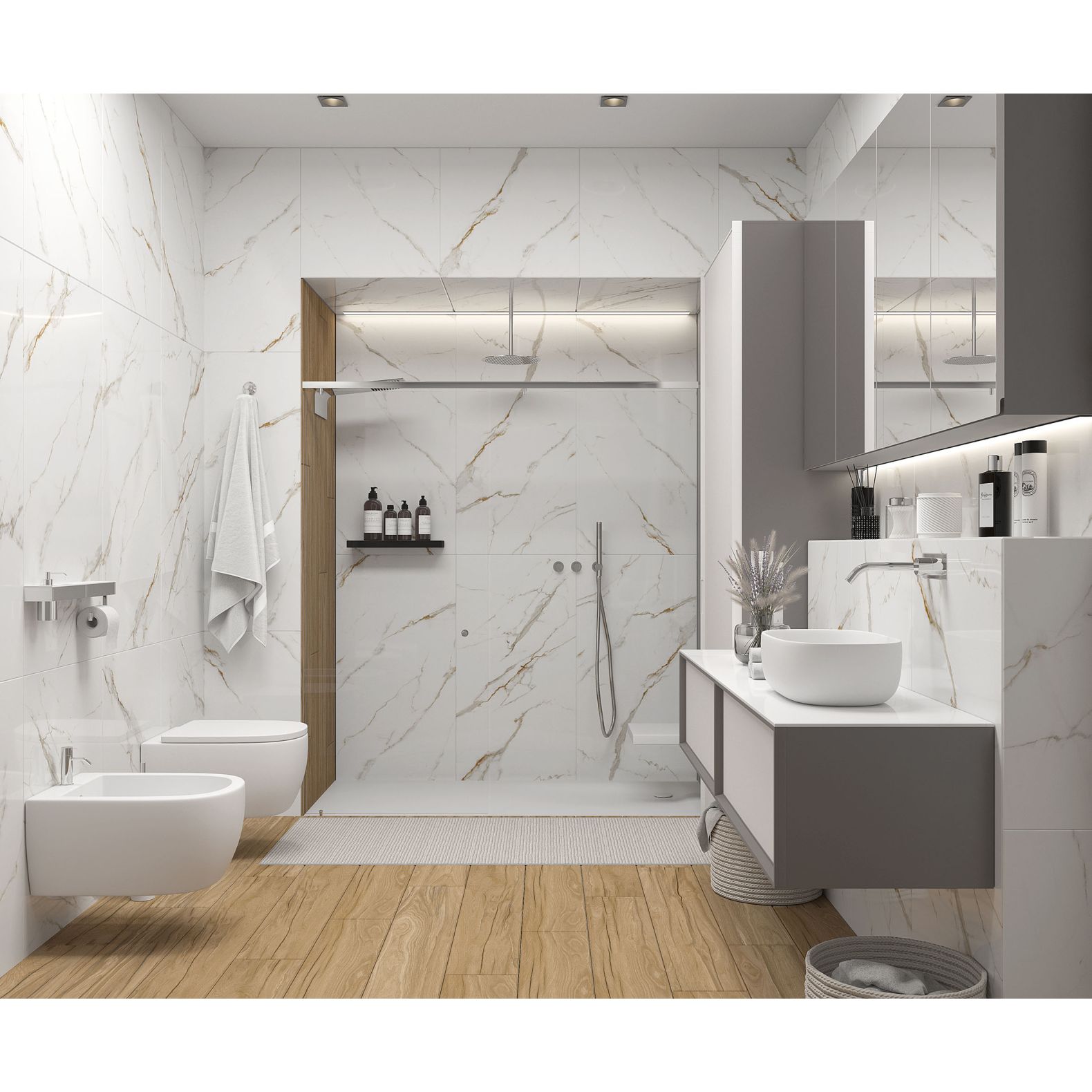 Керамогранит Laparet (Лапарет) Venato Calacatta Gold белый матовый 60х60 см