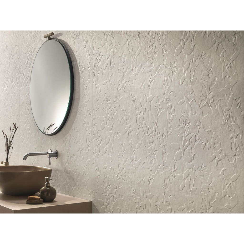 Плитка Atlas Concorde (Атлас Конкорд) 3D Wall Plaster Bloom White 50x120 см, AHQV