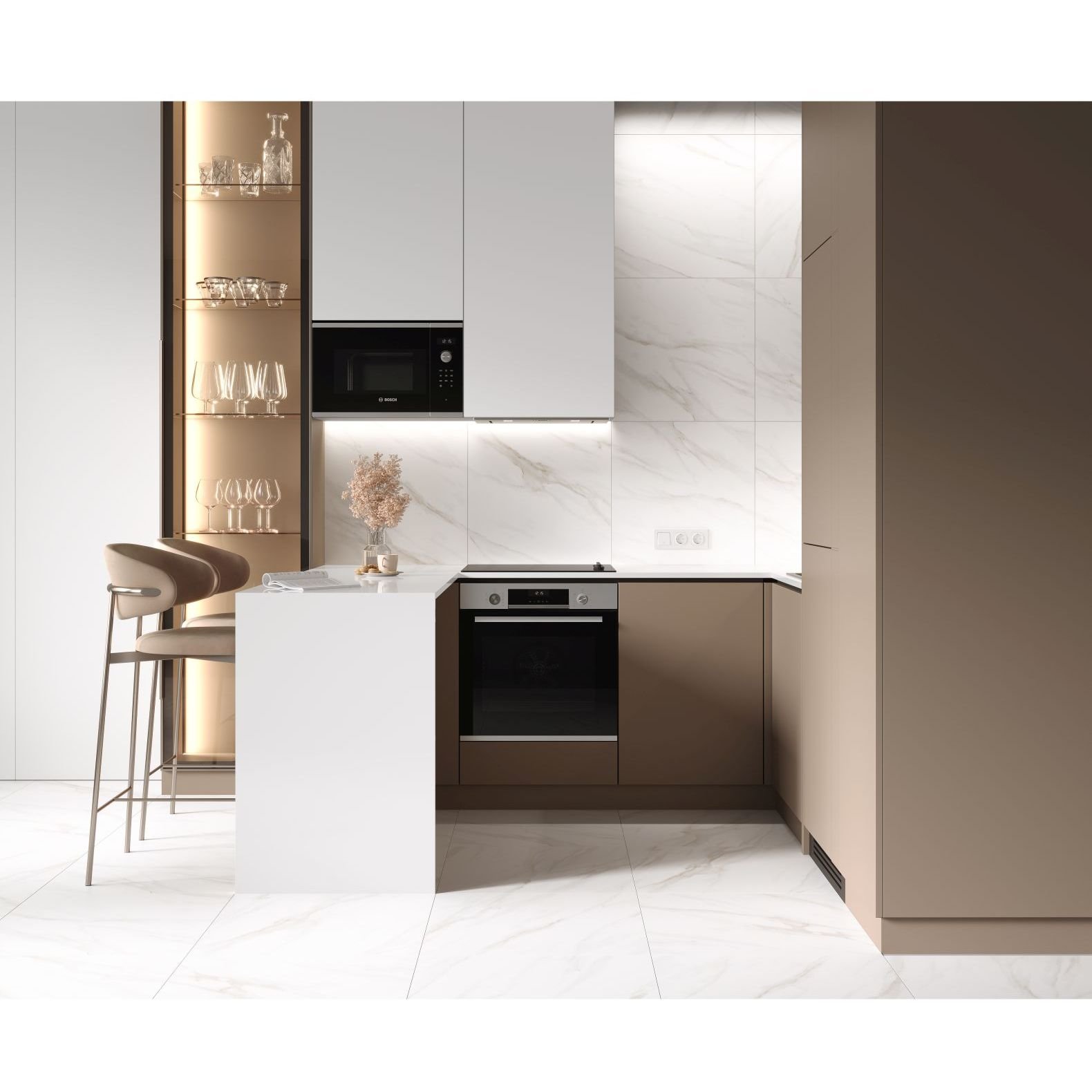 Керамогранит Ceradim (Керадим) Calacatta Clarity Gold белый 80х80 см матовый