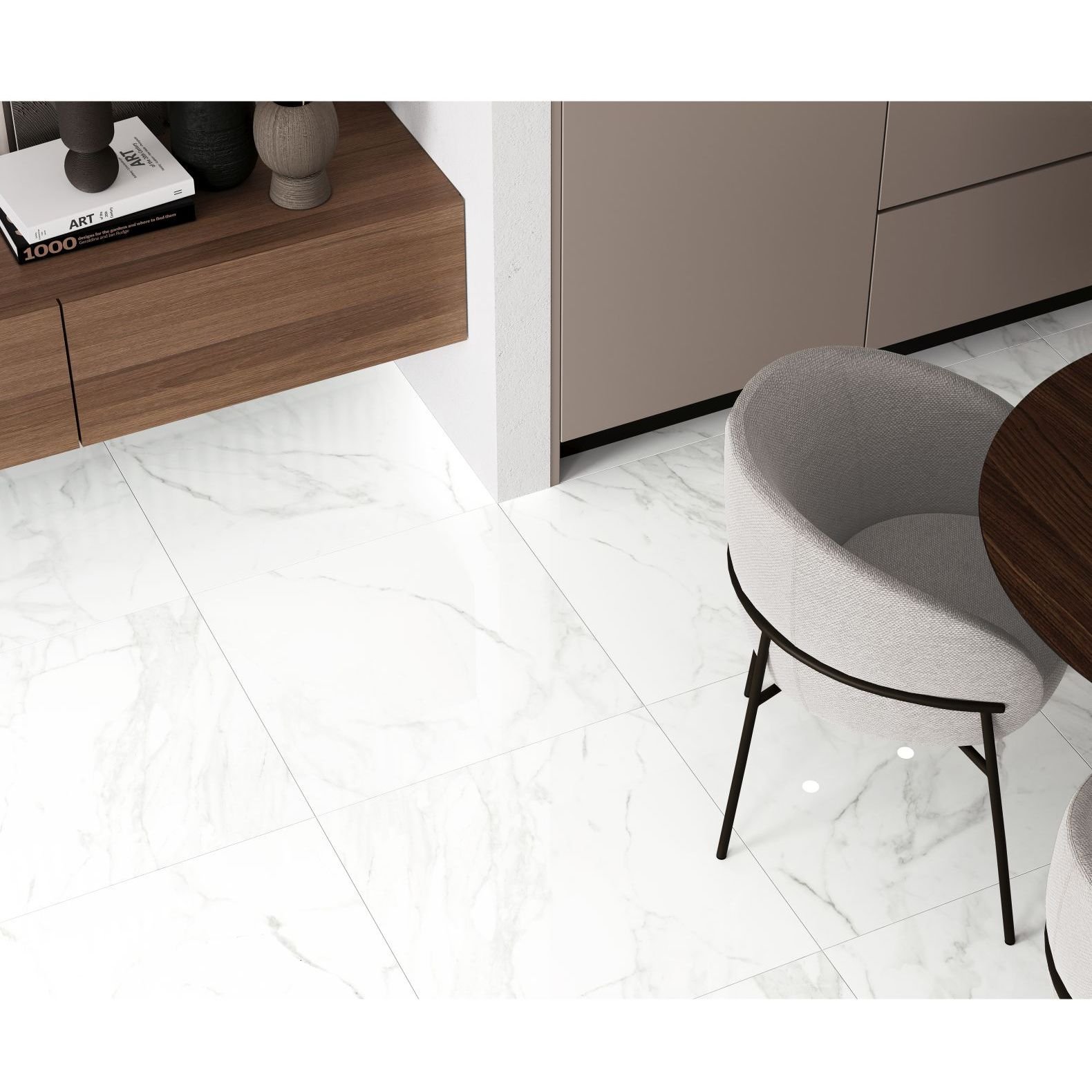 Керамогранит Ceradim (Керадим) Calacatta Faro Grey белый 80х80 см полированный