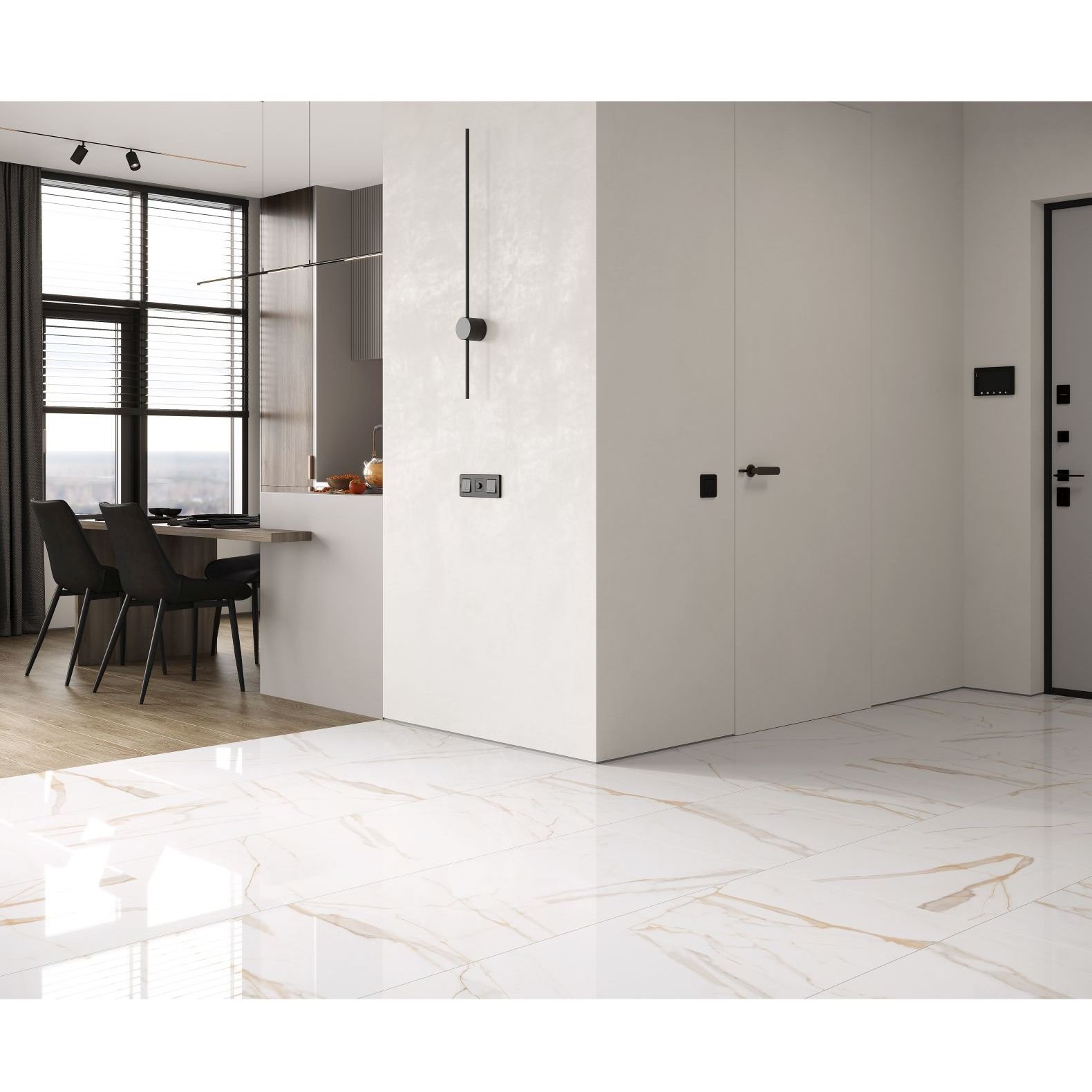 Керамогранит Ceradim (Керадим) Calacatta Goddes Gold белый 60х120 см полированный