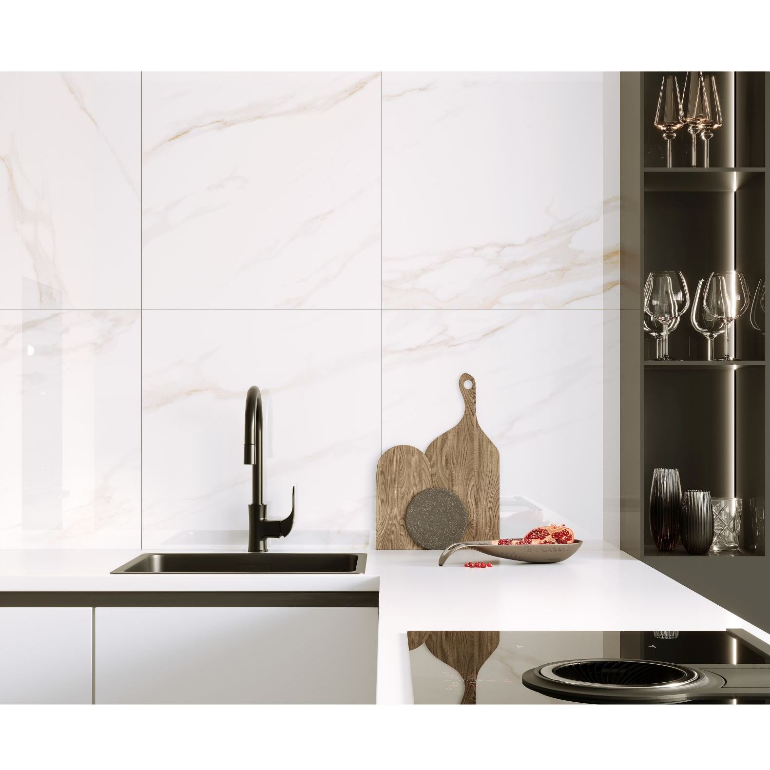Керамогранит Ceradim (Керадим) Calacatta Regal Gold белый 60х60 см полированный