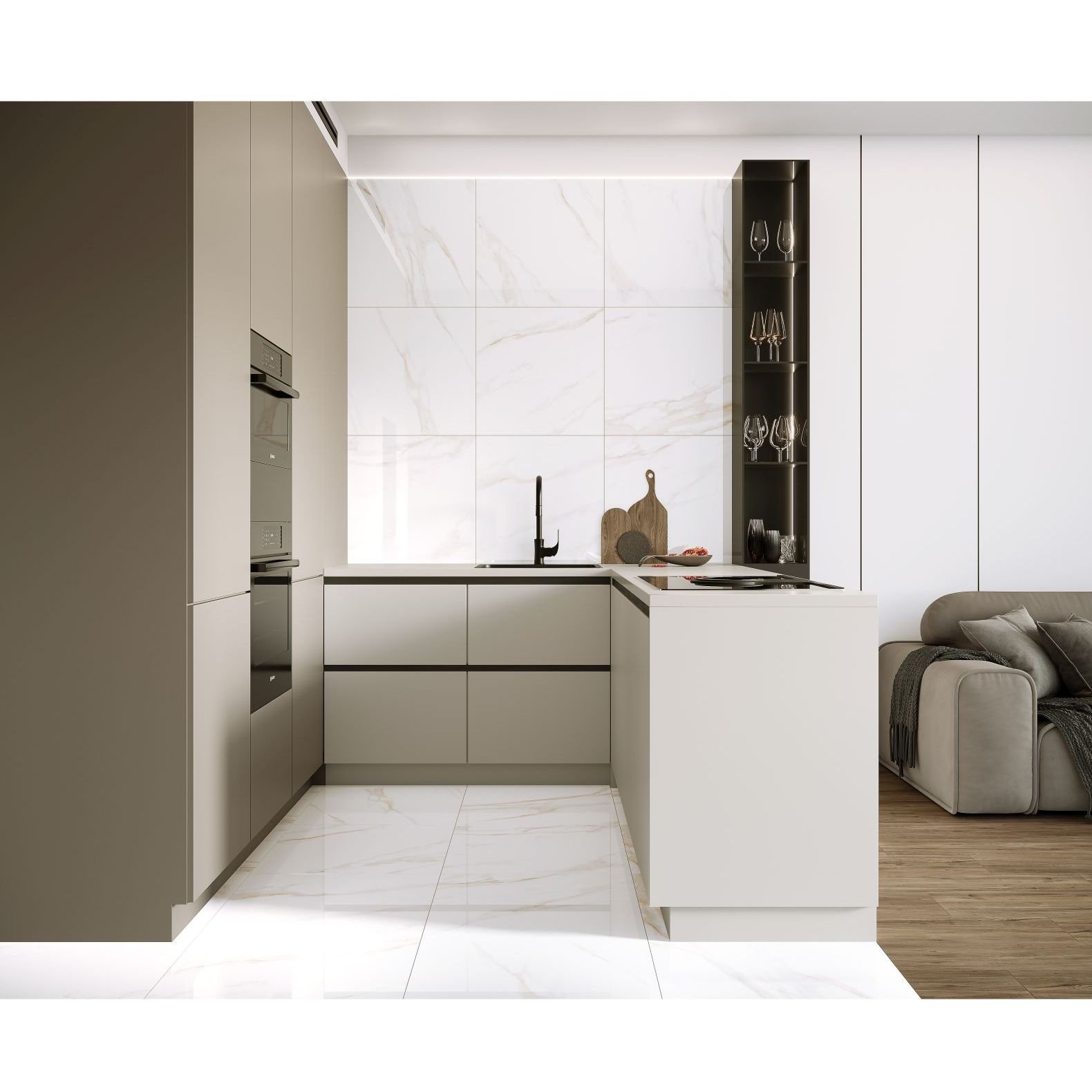 Керамогранит Ceradim (Керадим) Calacatta Regal Gold белый 60х60 см полированный