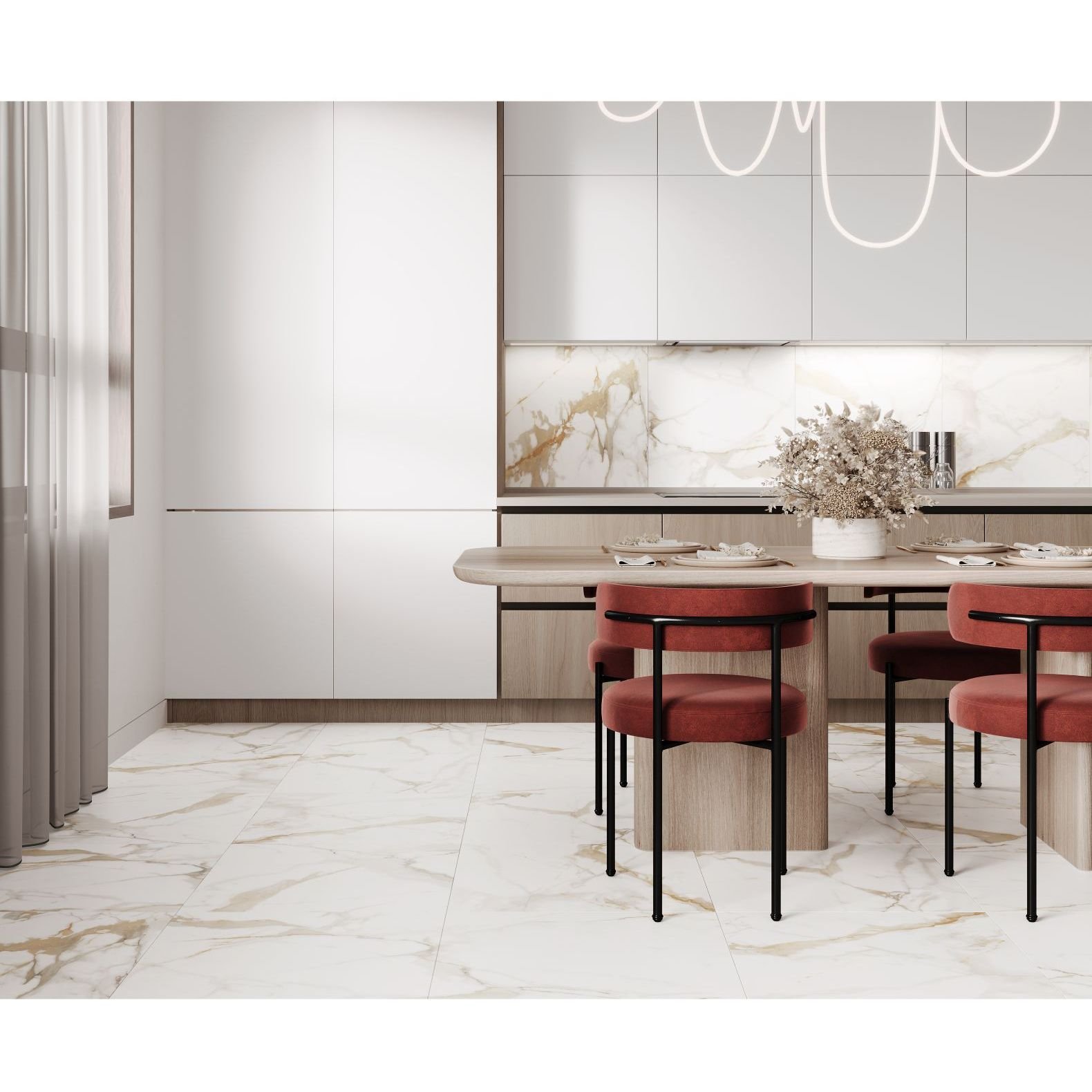 Керамогранит Ceradim (Керадим) Calacatta Superior белый 60х60 см матовый