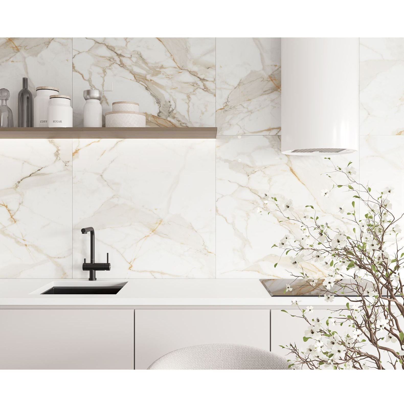 Керамогранит Ceradim (Керадим) Calacatta Superior белый 60х60 см полированный