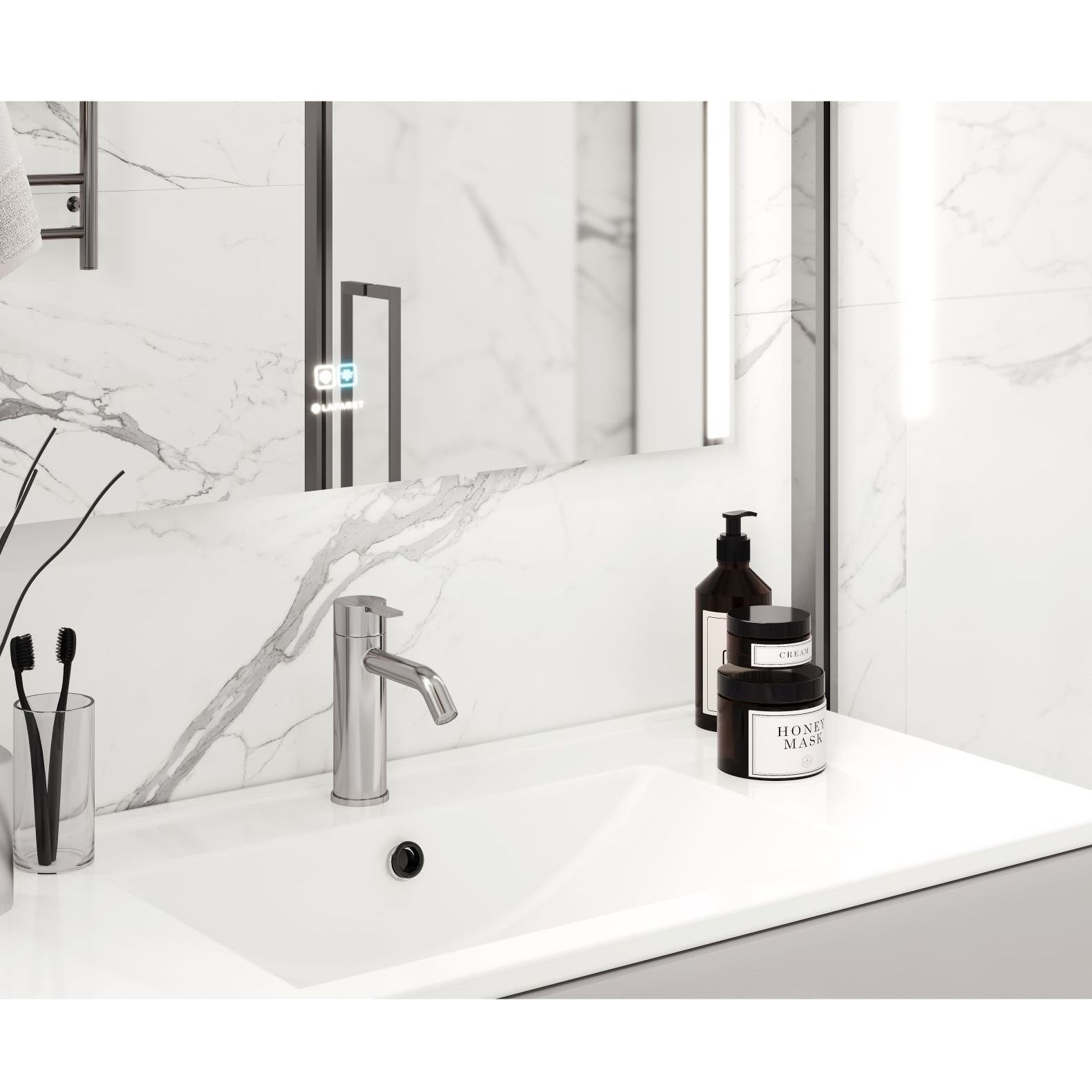 Керамогранит Ceradim (Керадим) Carrara Terrific Silver белый 60х120 см матовый