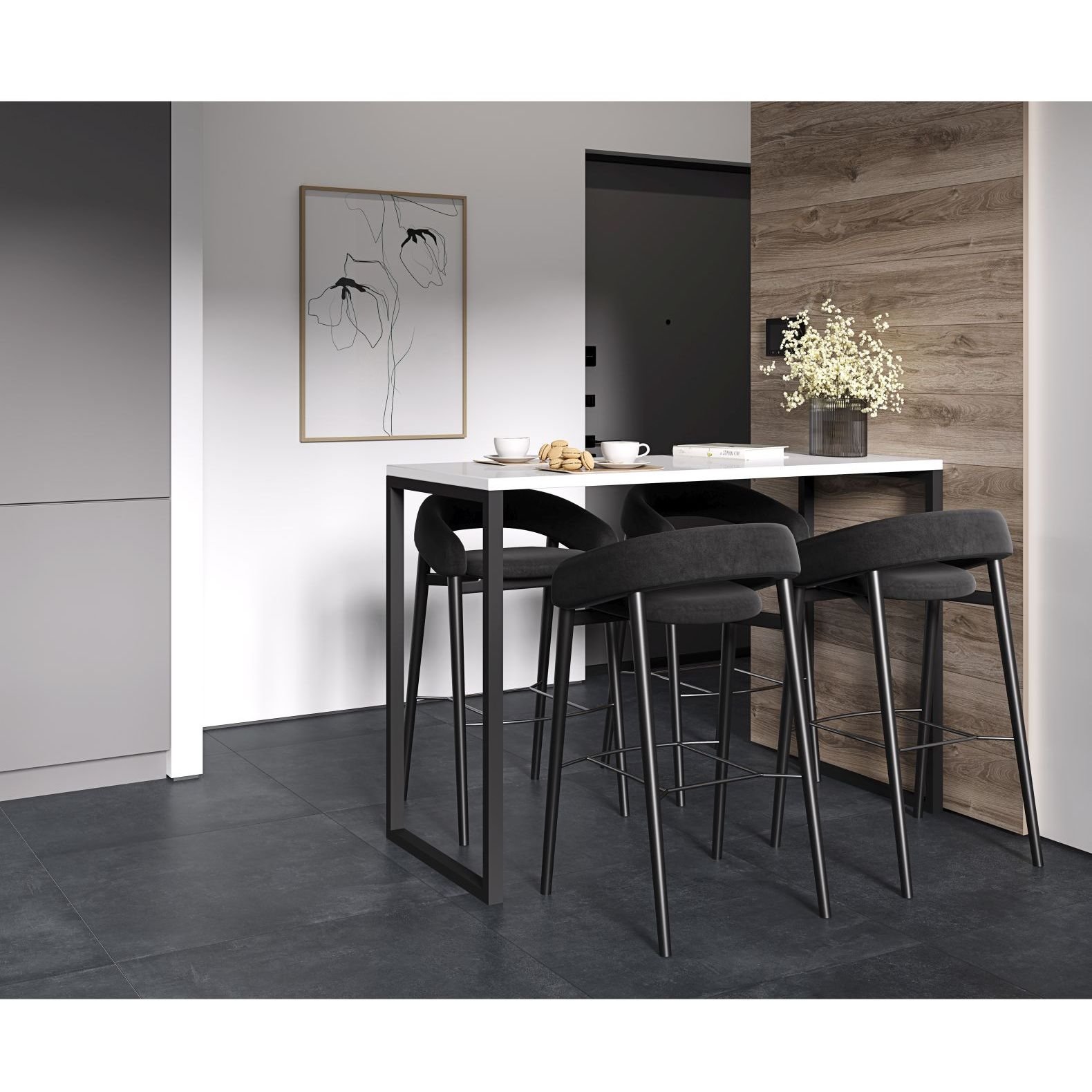 Керамогранит Ceradim (Керадим) Cement Strength Graphite серый 60х120 см матовый