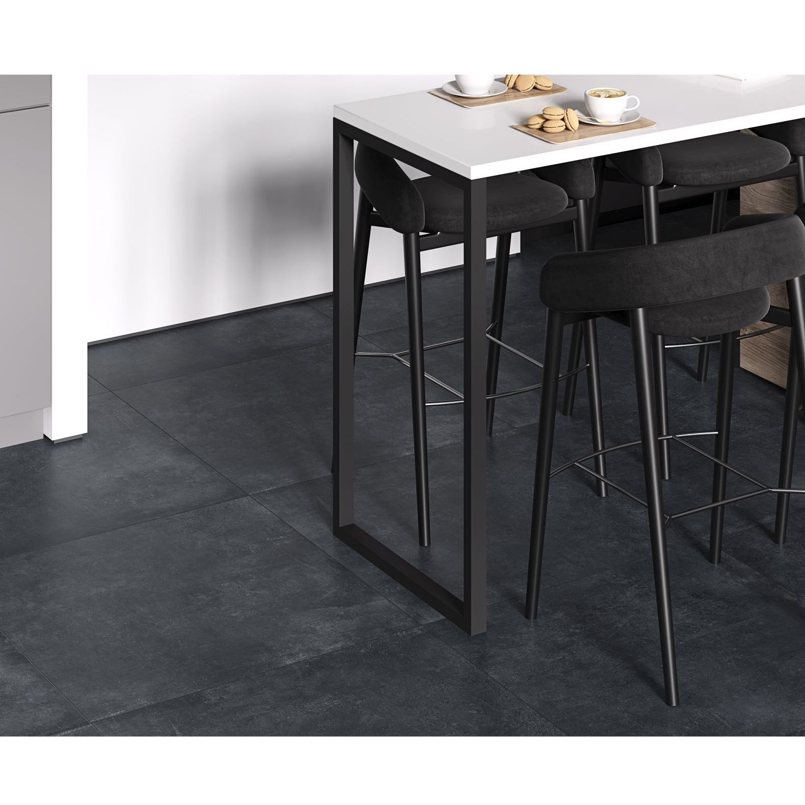 Керамогранит Ceradim (Керадим) Cement Strength Graphite серый 60х120 см матовый