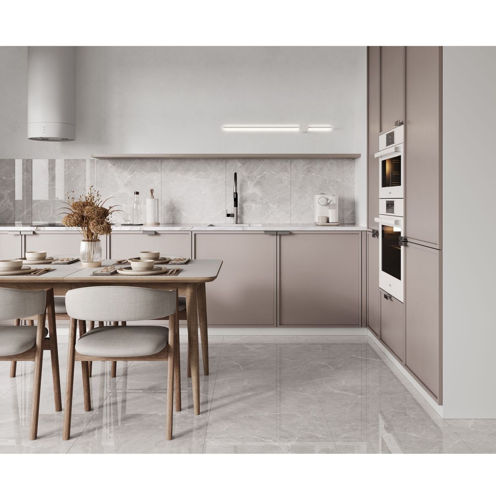 Керамогранит Ceradim (Керадим) Mramor Chic Silver серый 60х60 см полированный