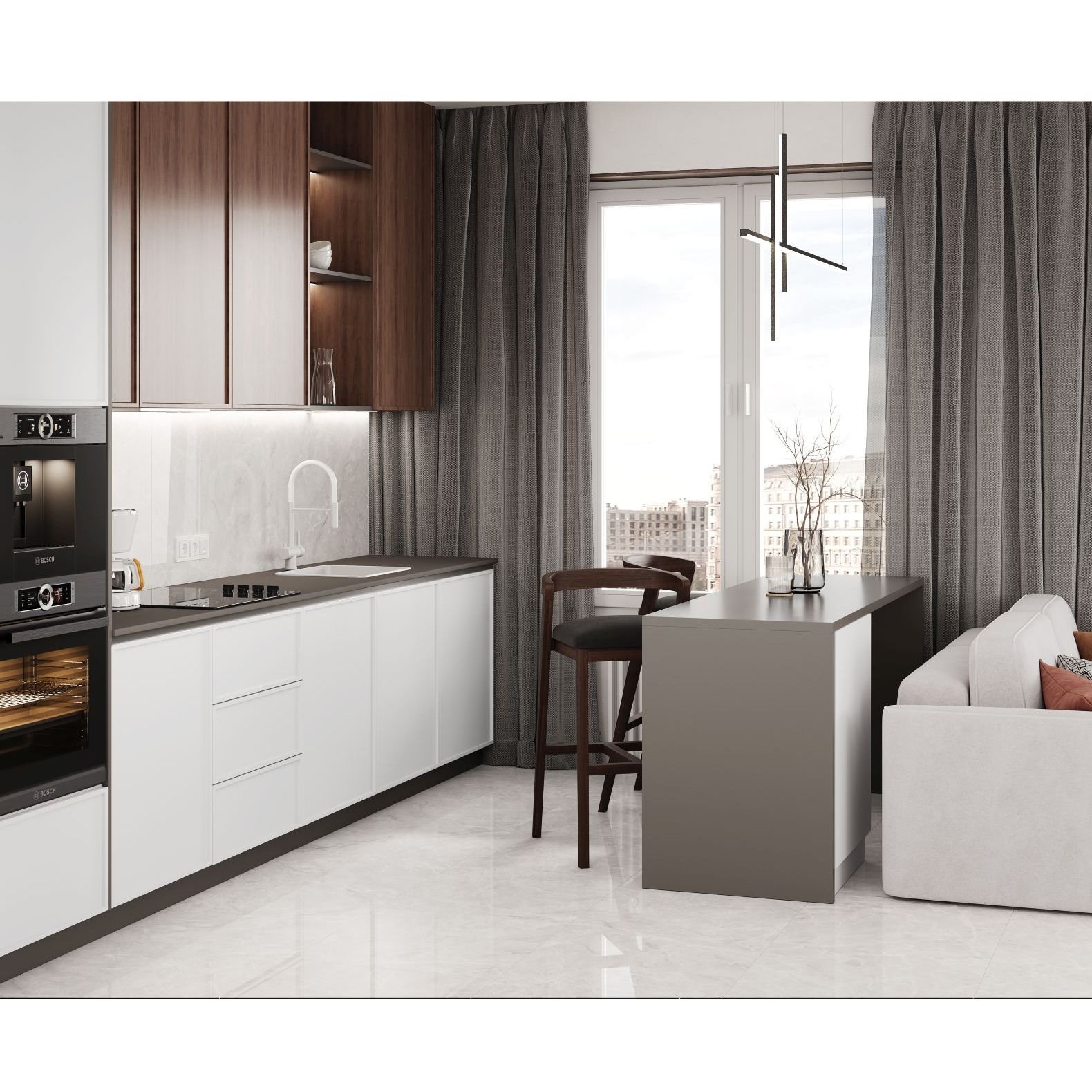 Керамогранит Ceradim (Керадим) Mramor Princess Grey серый 60х60 см полированный