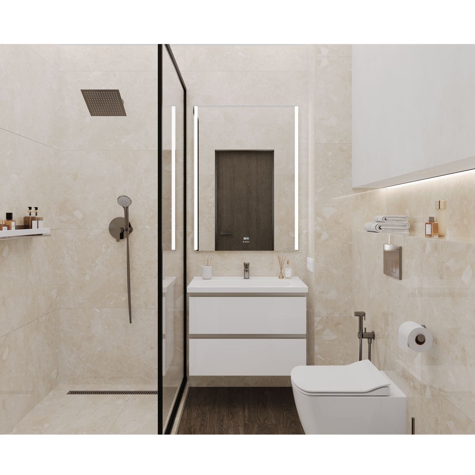 Керамогранит Ceradim (Керадим) Mramor Purple Beige бежевый 60х60 см полированный
