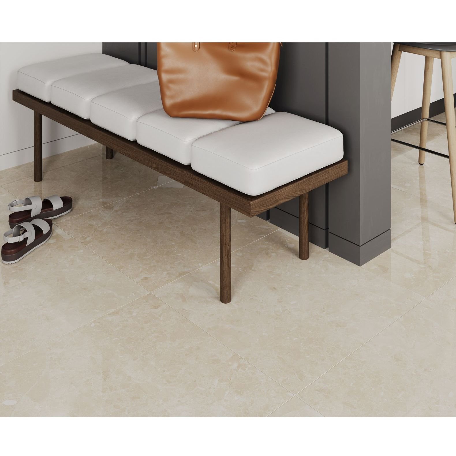 Керамогранит Ceradim (Керадим) Mramor Purple Beige бежевый 60х60 см полированный