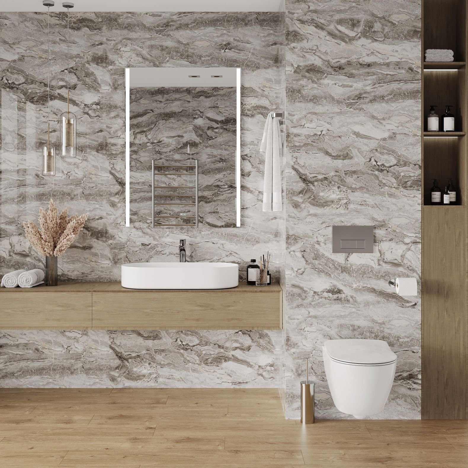 Керамогранит Ceradim (Керадим) Ocean Awesome Grey серый 60х120 см полированный