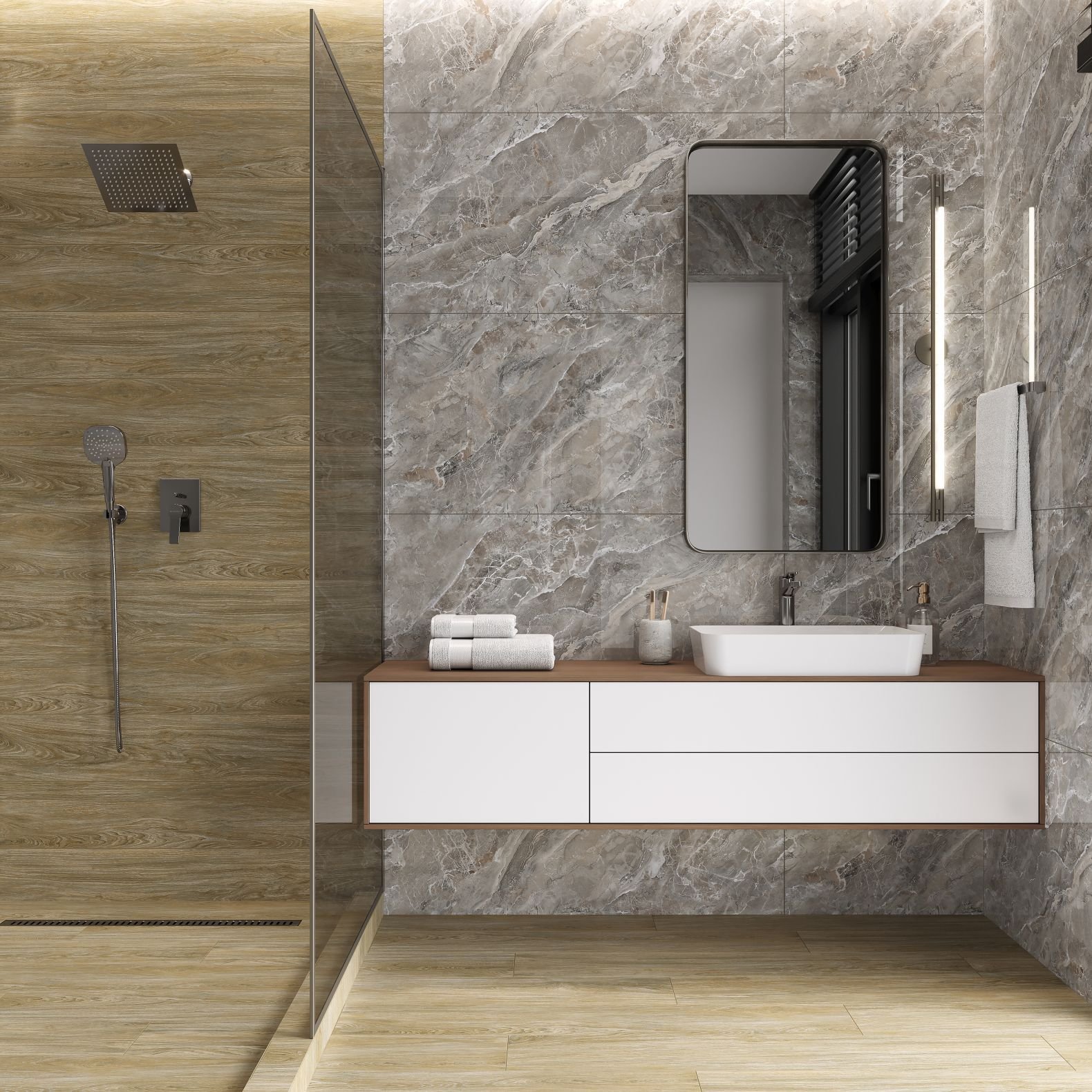 Керамогранит Ceradim (Керадим) Ocean Singular Graphite графитовый 60х60 см полированный