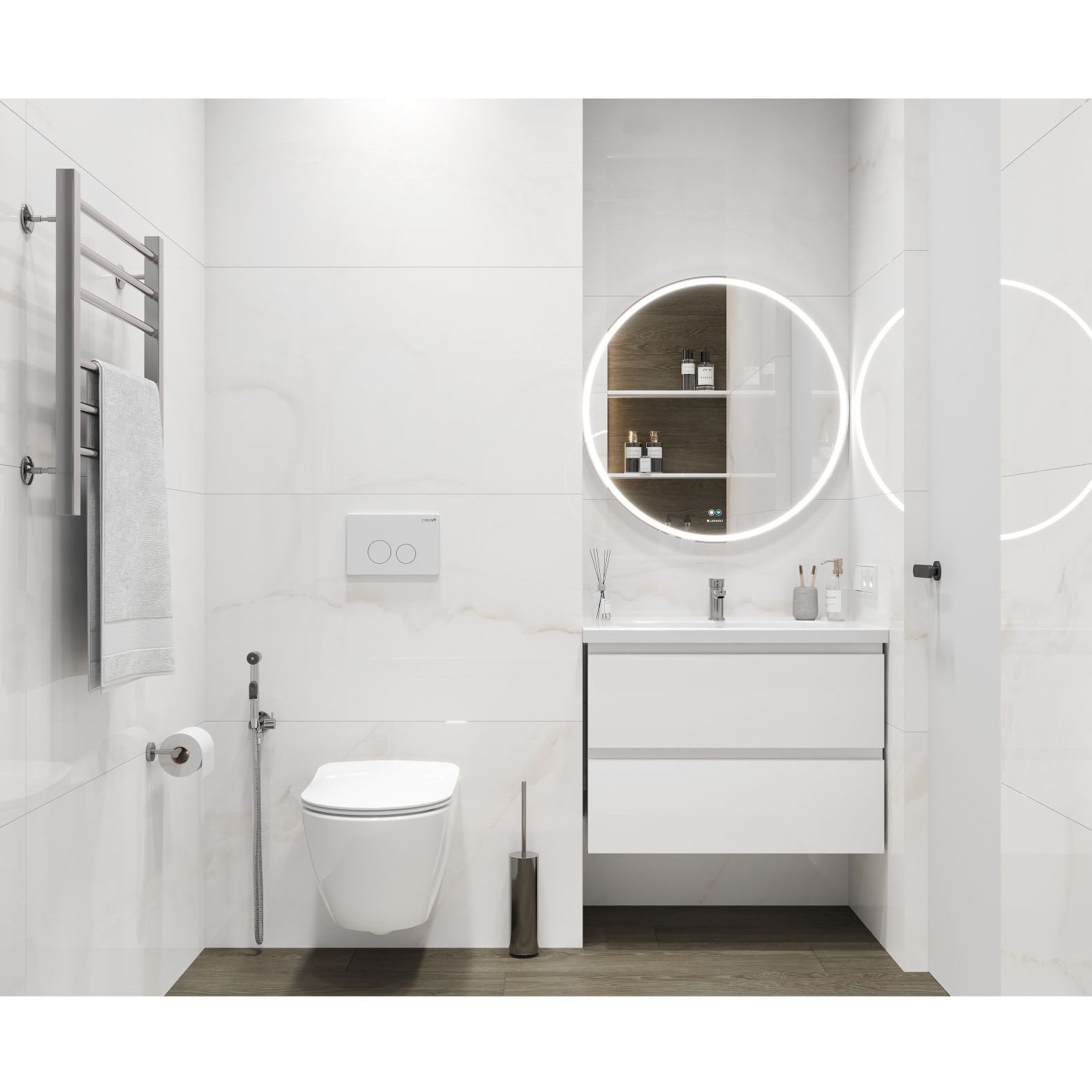 Керамогранит Ceradim (Керадим) Onyx Imperator White белый 60х120 см полированный