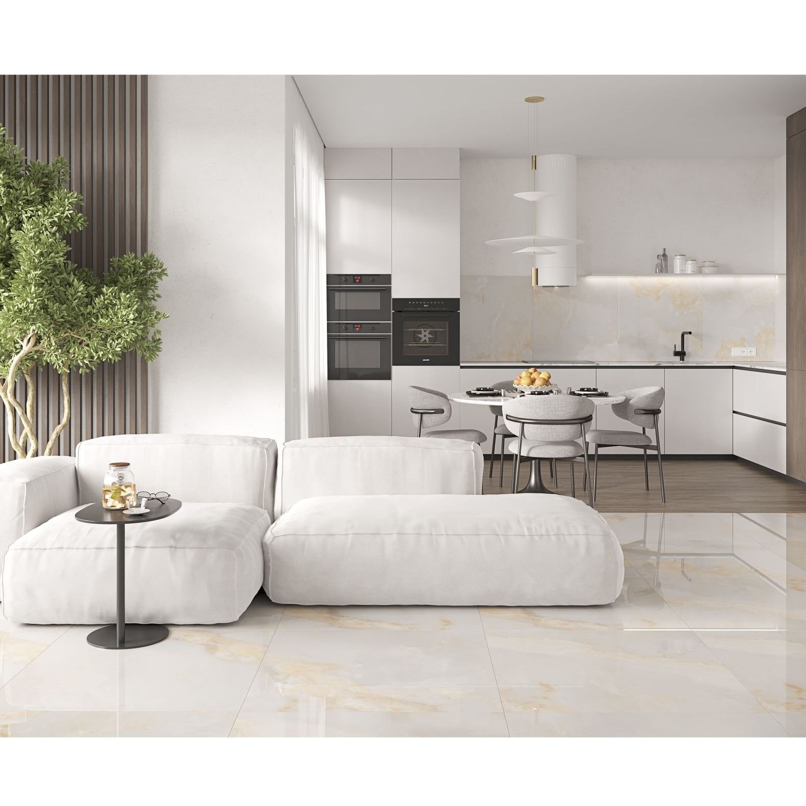 Керамогранит Ceradim (Керадим) Onyx Orlam бежевый 60х60 см полированный