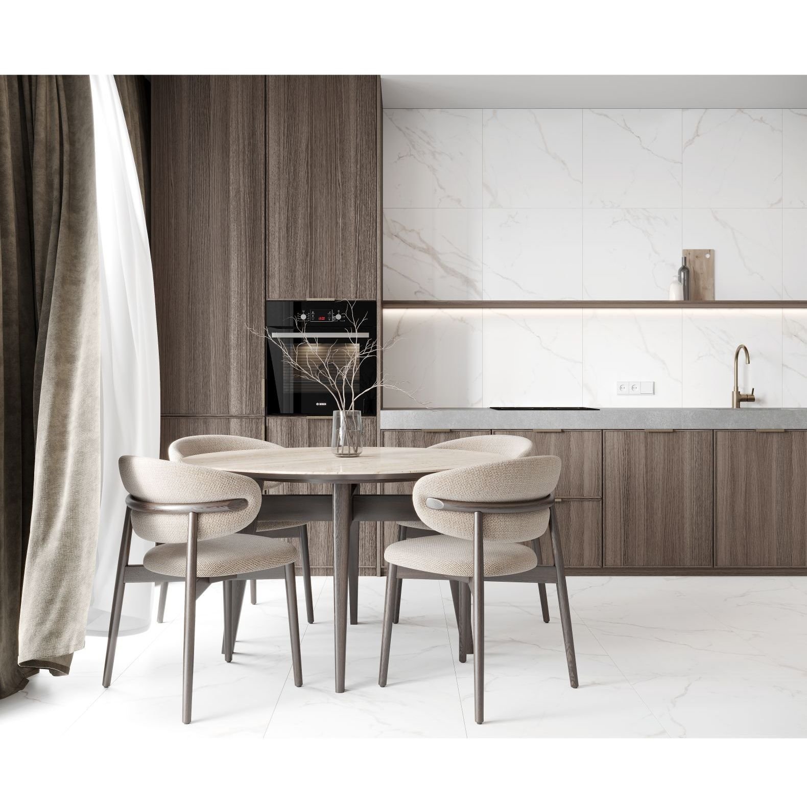 Керамогранит Ceradim (Керадим) Statuario Justice Grey белый 60х120 см матовый