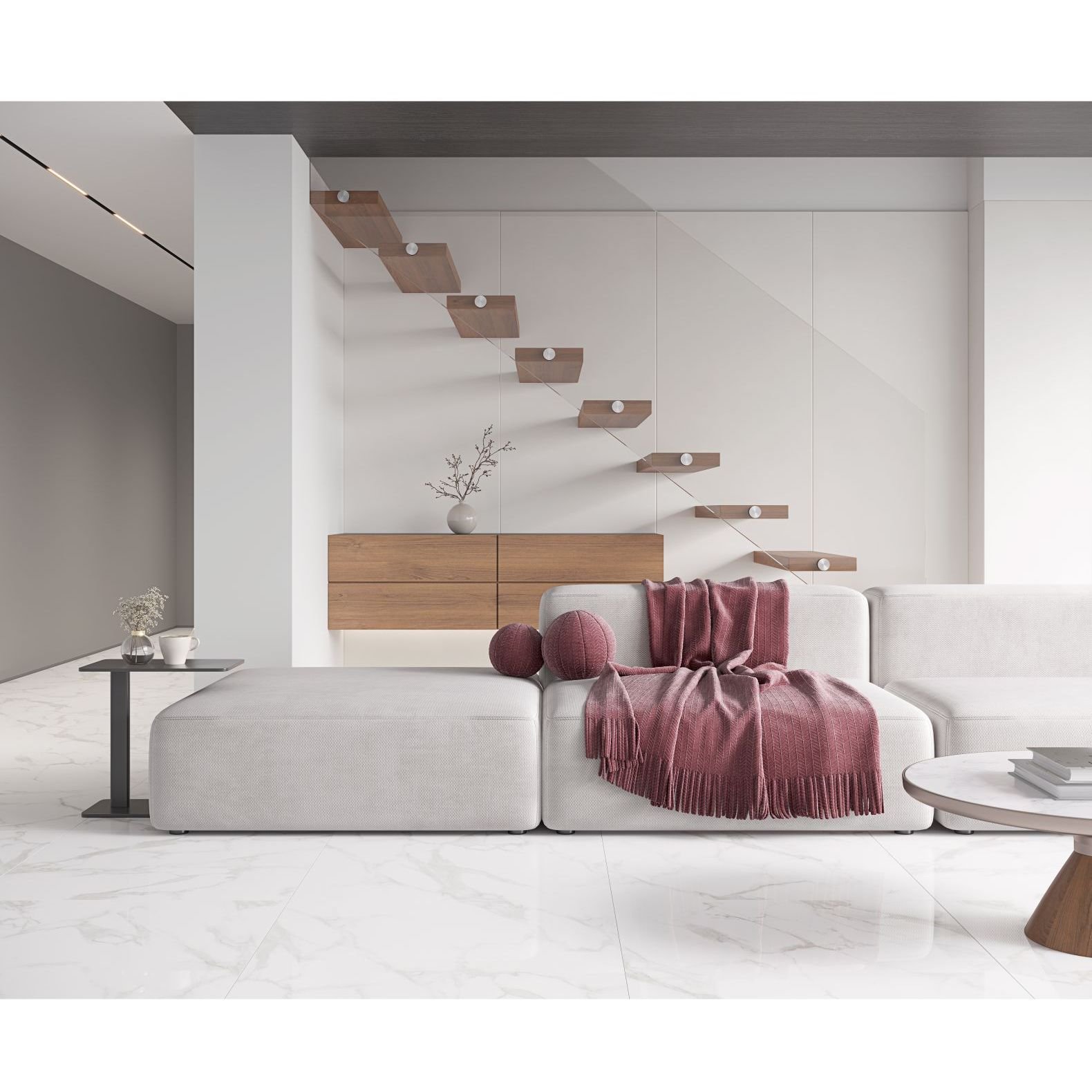 Керамогранит Ceradim (Керадим) Statuario Perfect Silver белый 60х60 см полированный