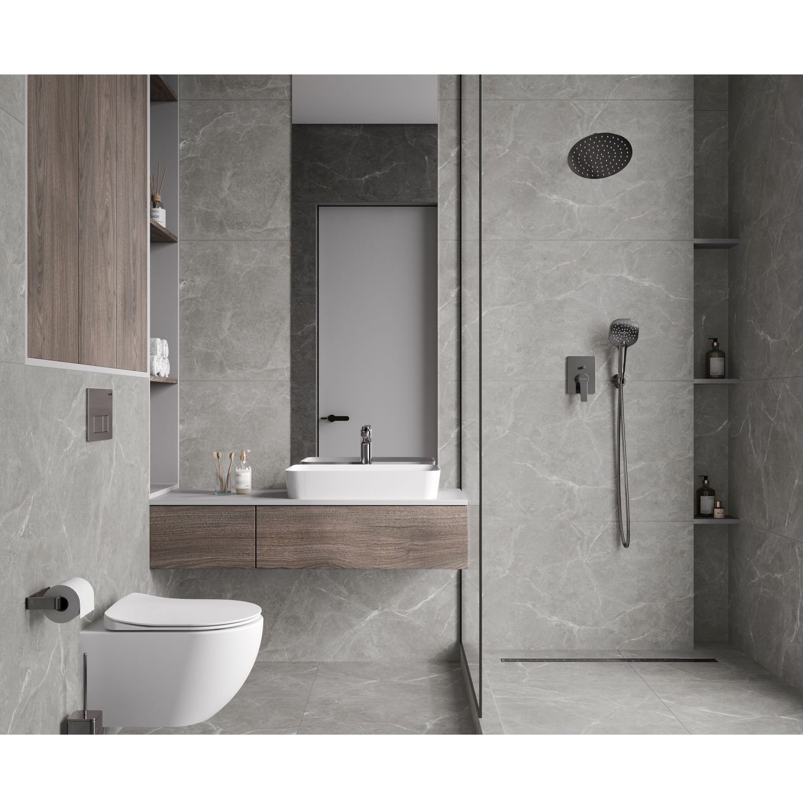 Керамогранит Ceradim (Керадим) Stone Cool Grey серый 60х120 см матовый